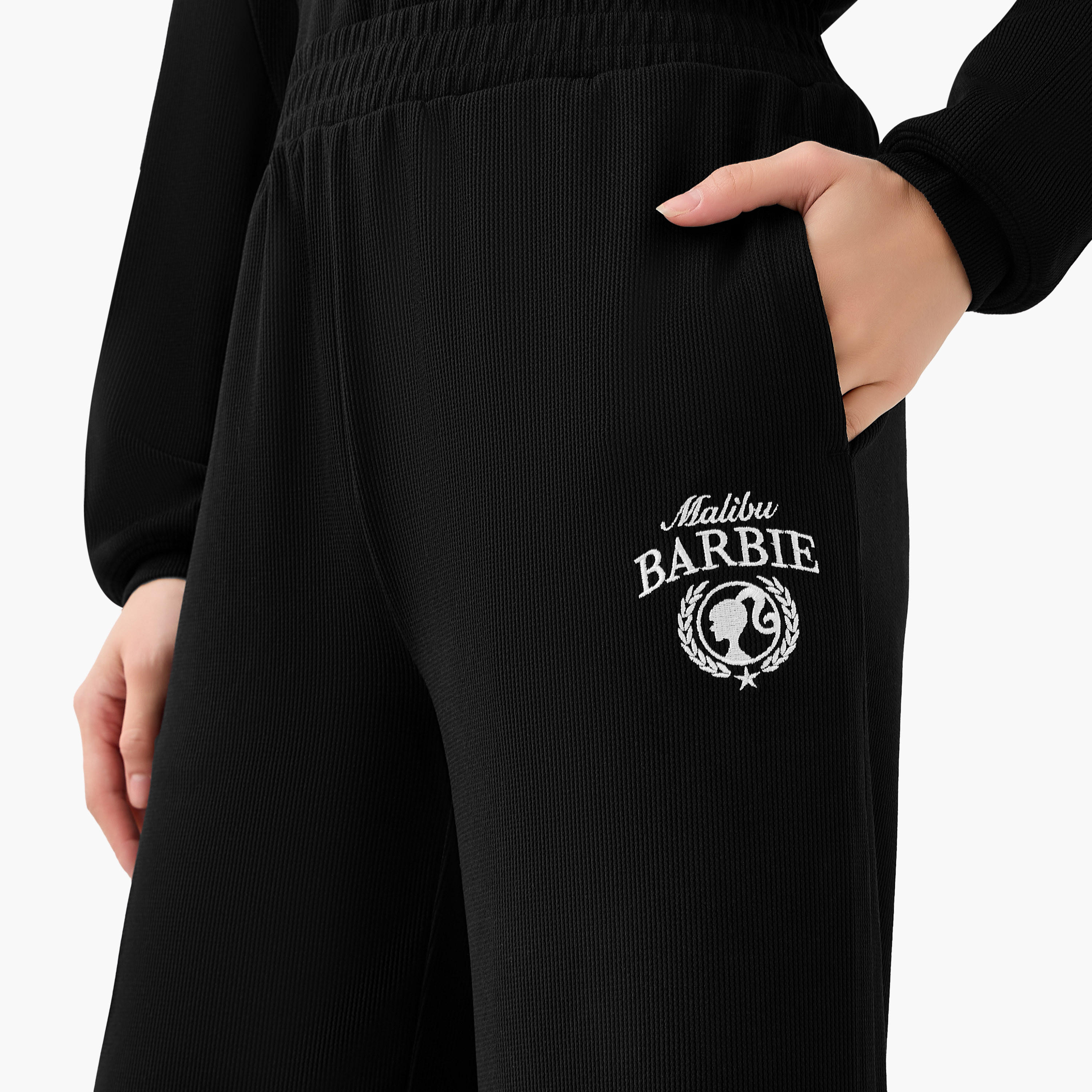 بنطلون رياضي باربي بخصر مريح-women-clothing-bottoms-joggers-image-5