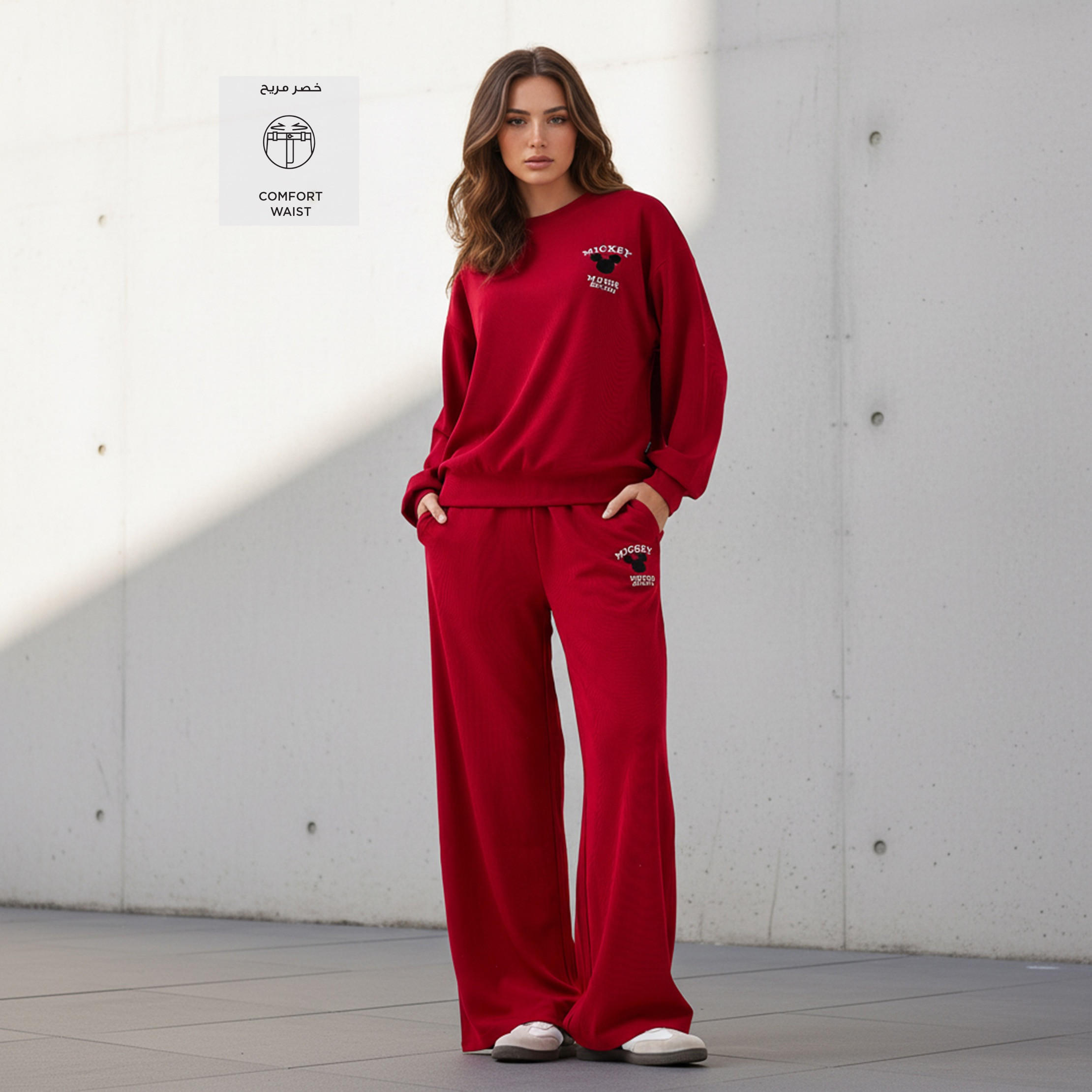 Mickey Mouse Comfort Waist Track Pants -women-clothing-bottoms-joggers-image-2