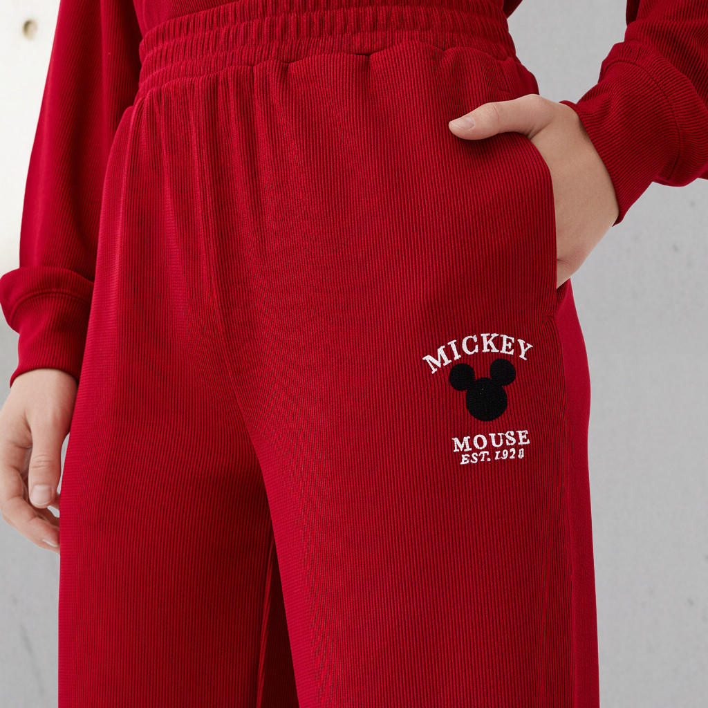 Mickey Mouse Comfort Waist Track Pants -women-clothing-bottoms-joggers-image-4
