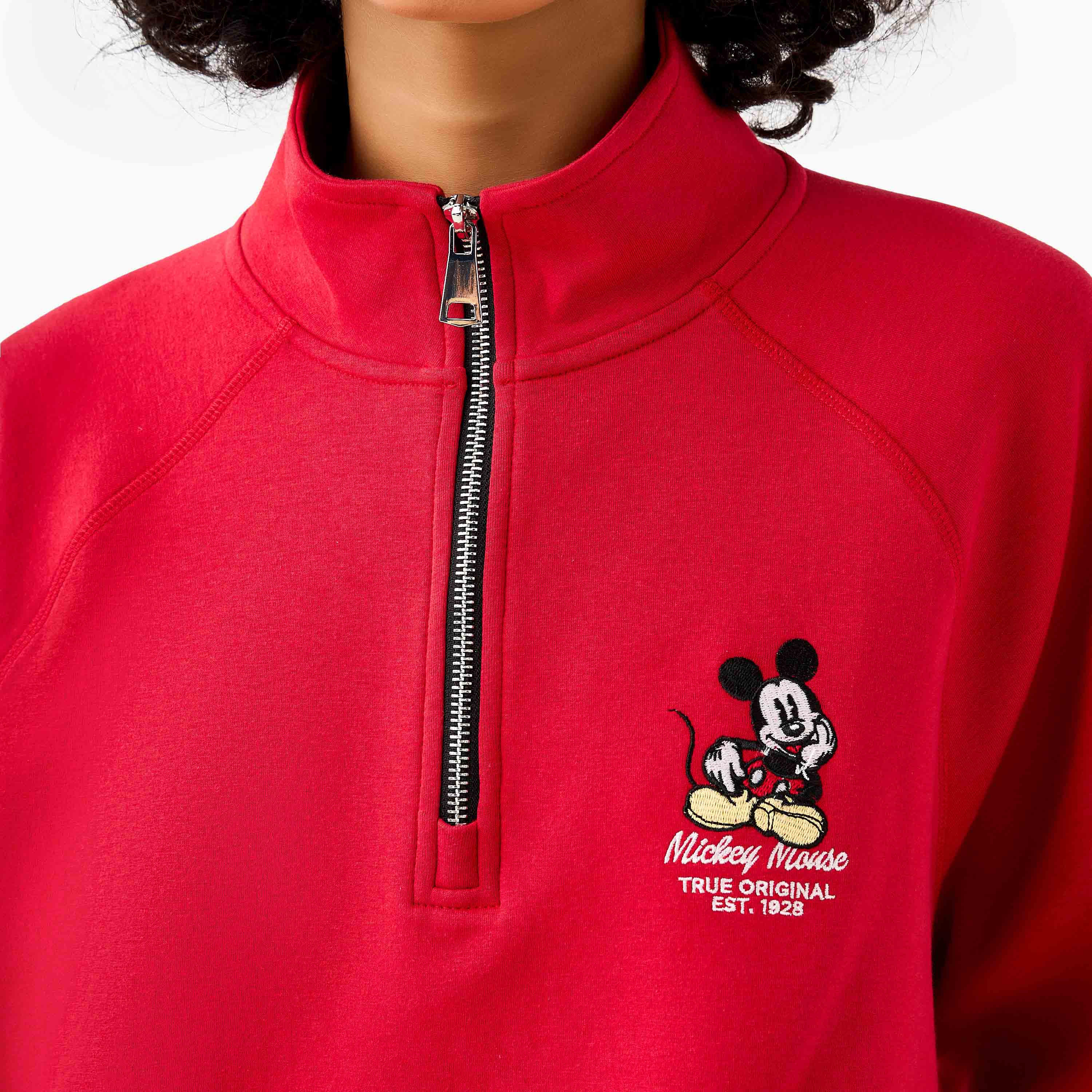 سويت شيرت ميكي ماوس بياقة عالية-women-clothing-coordsets-image-2