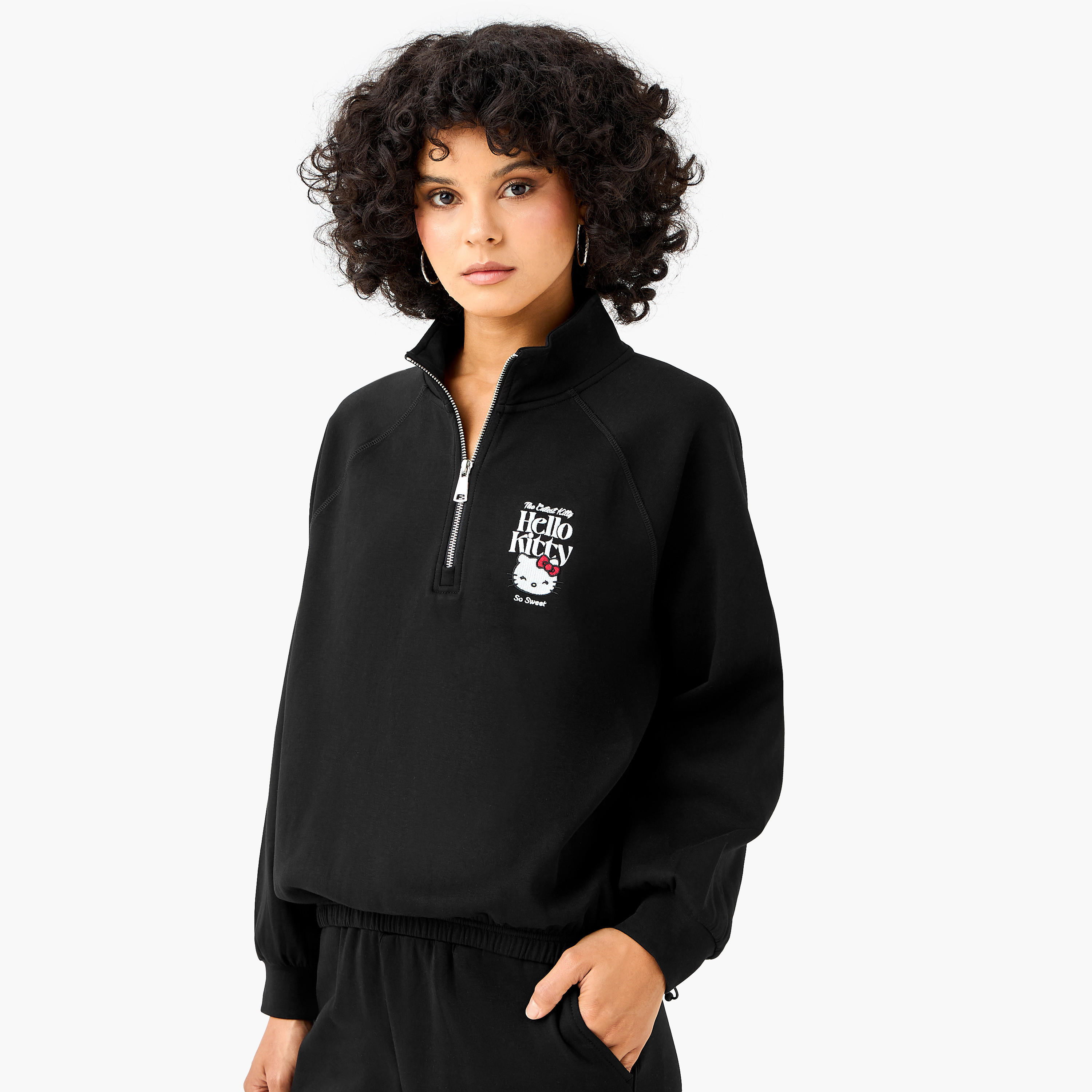 Hello Kitty  Sweatshirt Cotton-women-clothing-coordsets-image-2