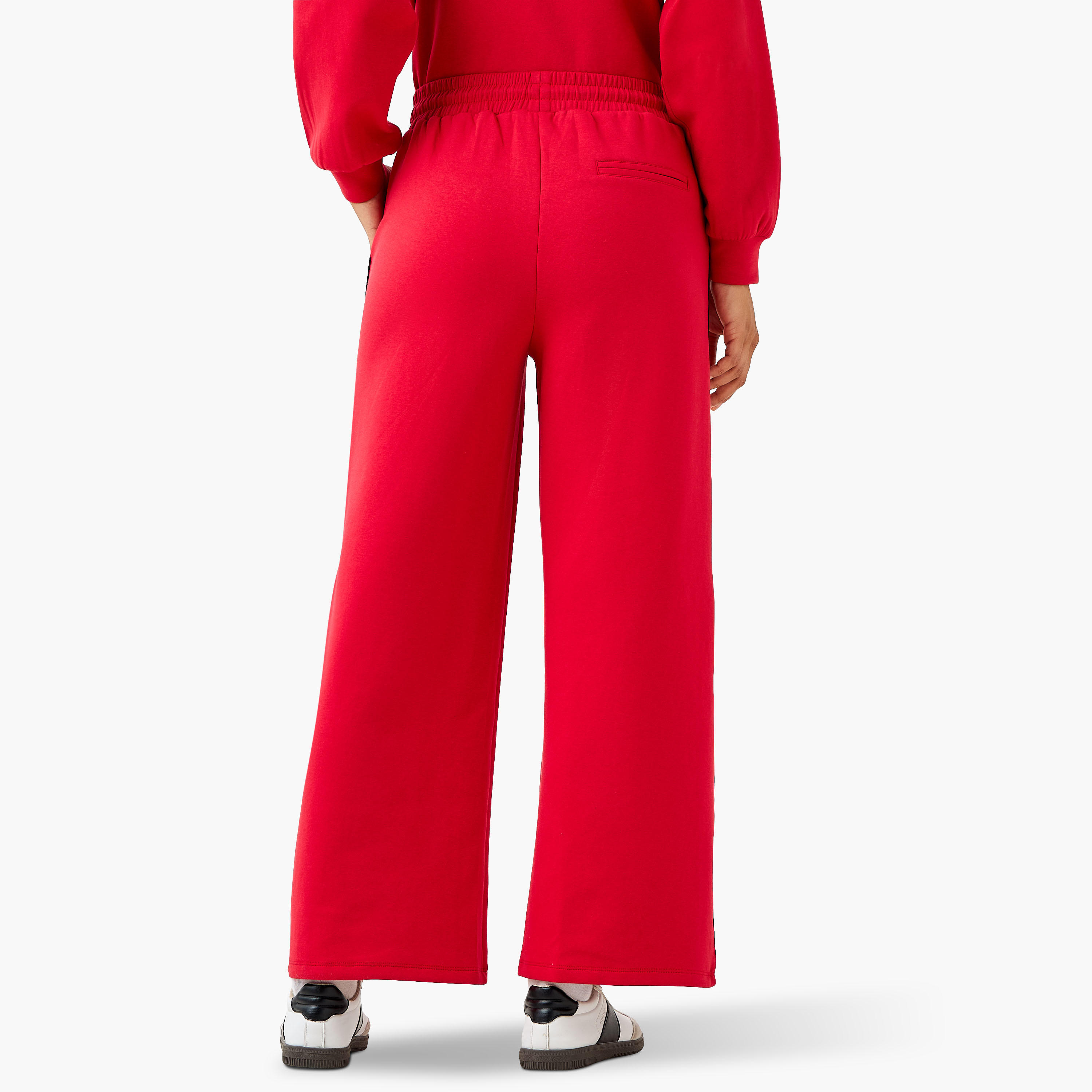 Mid-Rise Cotton Trousers with Mickey Mouse Embroidery-women-clothing-coordsets-image-4