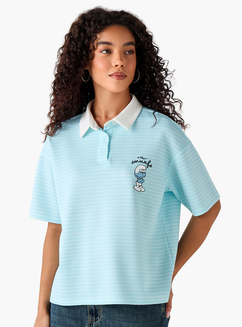 Smurf Cotton Polo T-shirt-women-clothing-tshirts-image-2