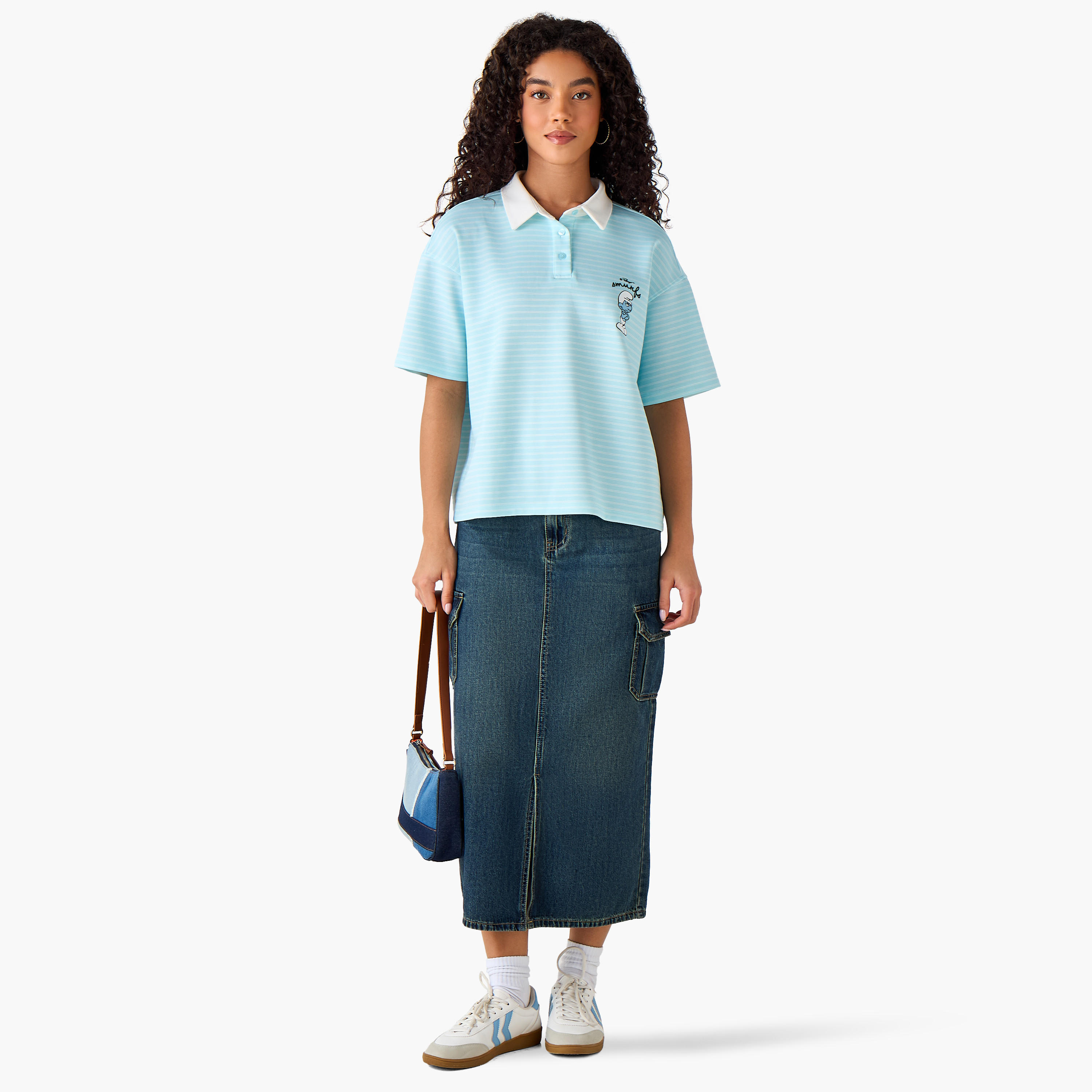 Smurf Cotton Polo T-shirt-women-clothing-tshirts-image-3