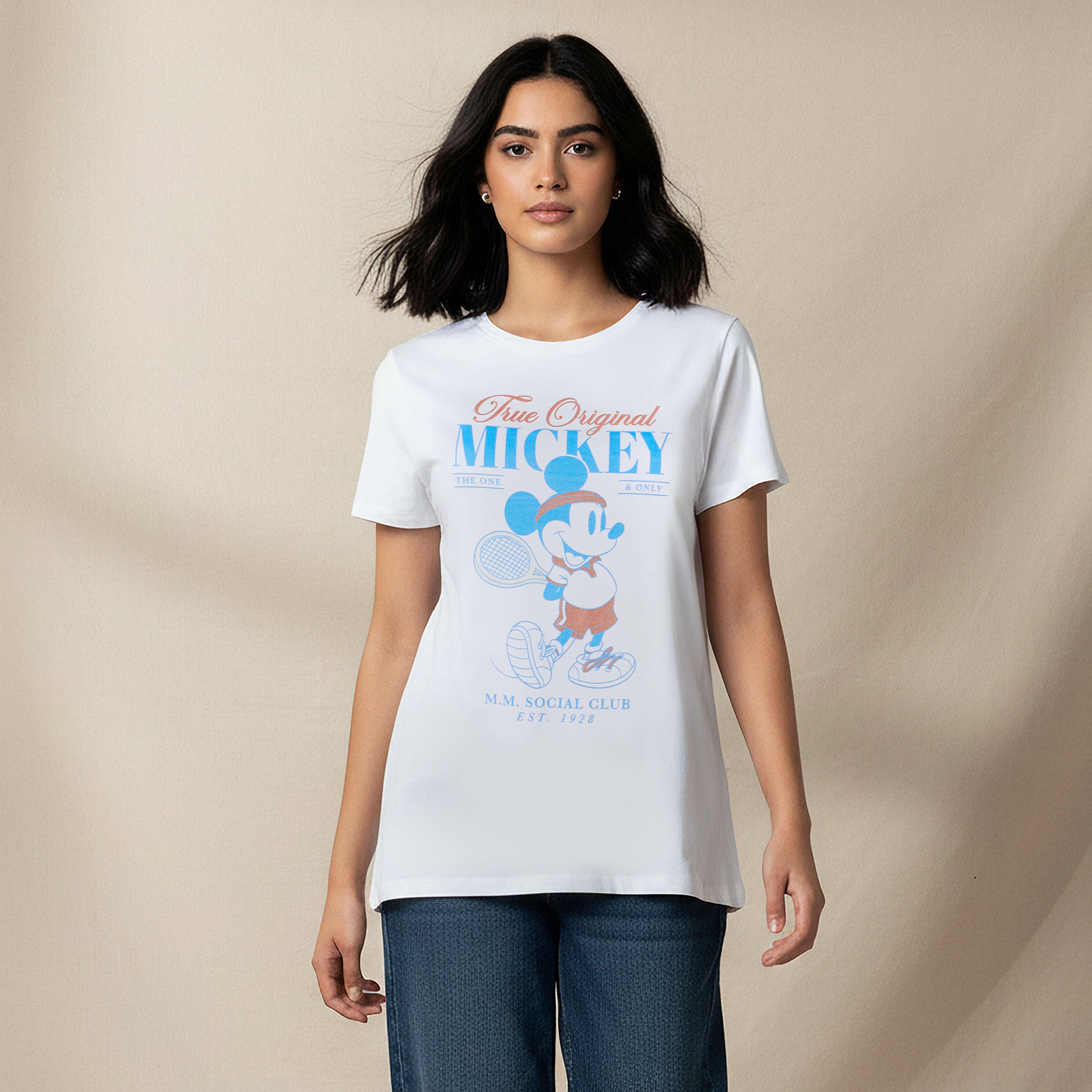 Mickey Mouse Cotton T-shirt-women-clothing-tshirts-image-1