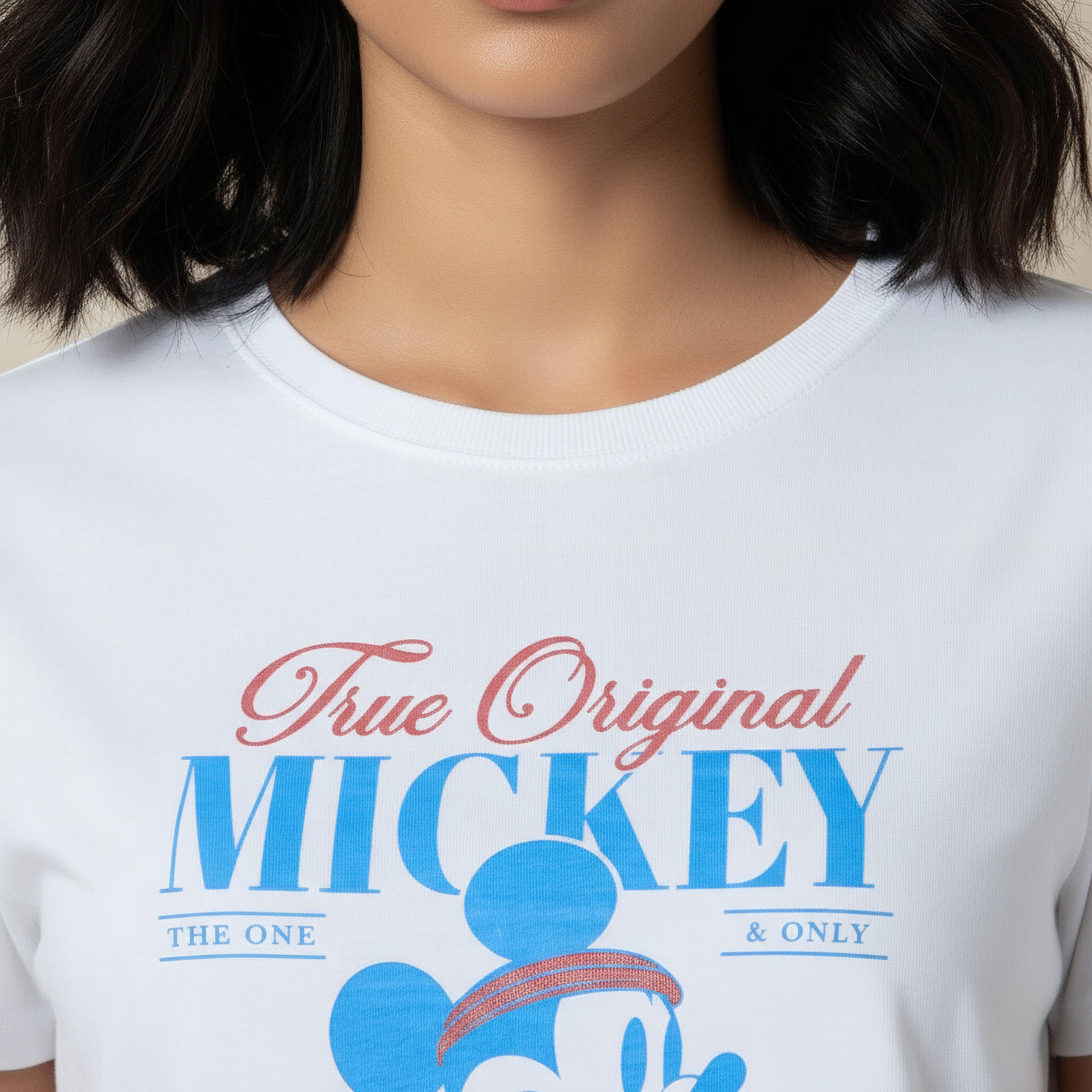 تي شيرت قطن بطبعة ميكي ماوس-women-clothing-tshirts-image-3