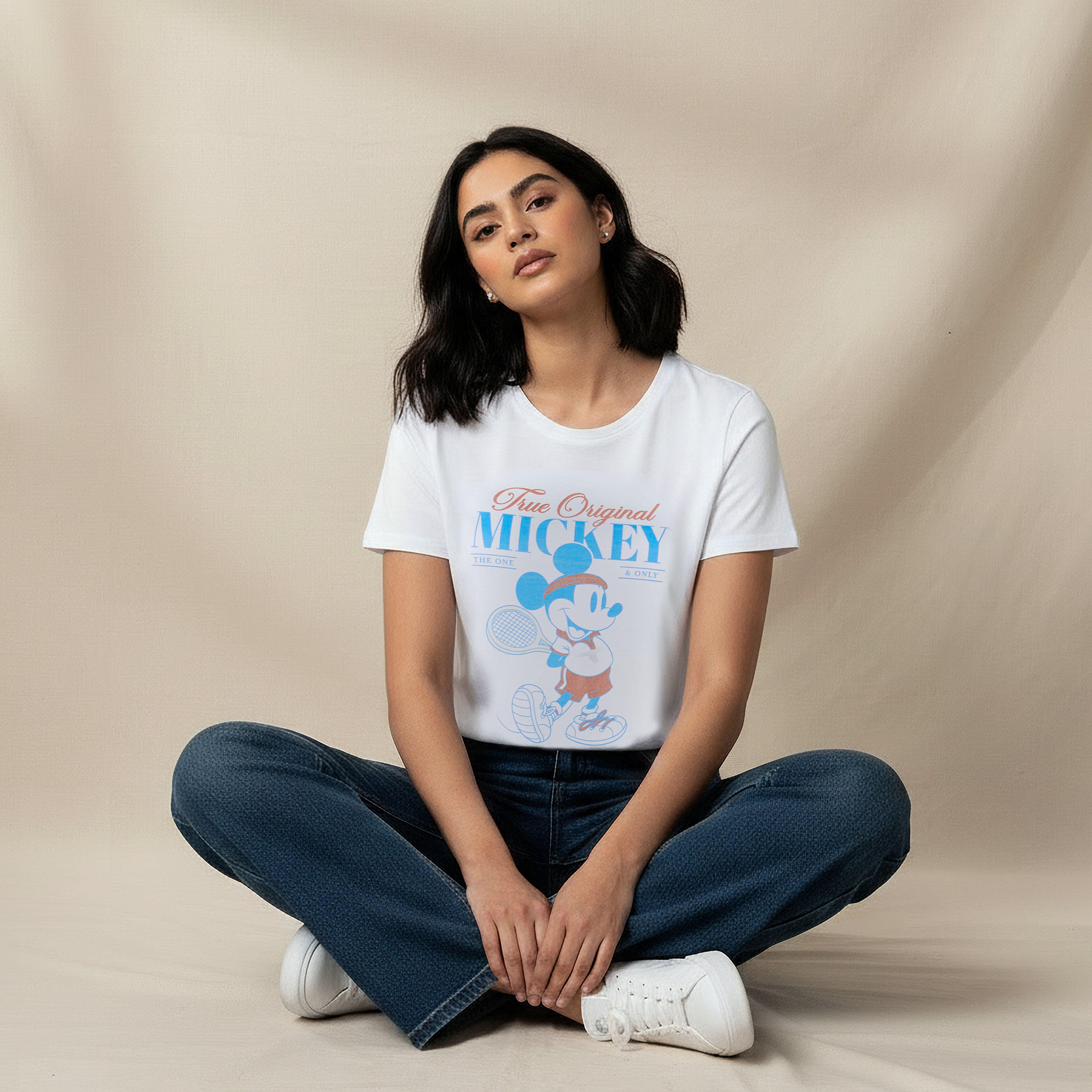 تي شيرت قطن بطبعة ميكي ماوس-women-clothing-tshirts-image-5
