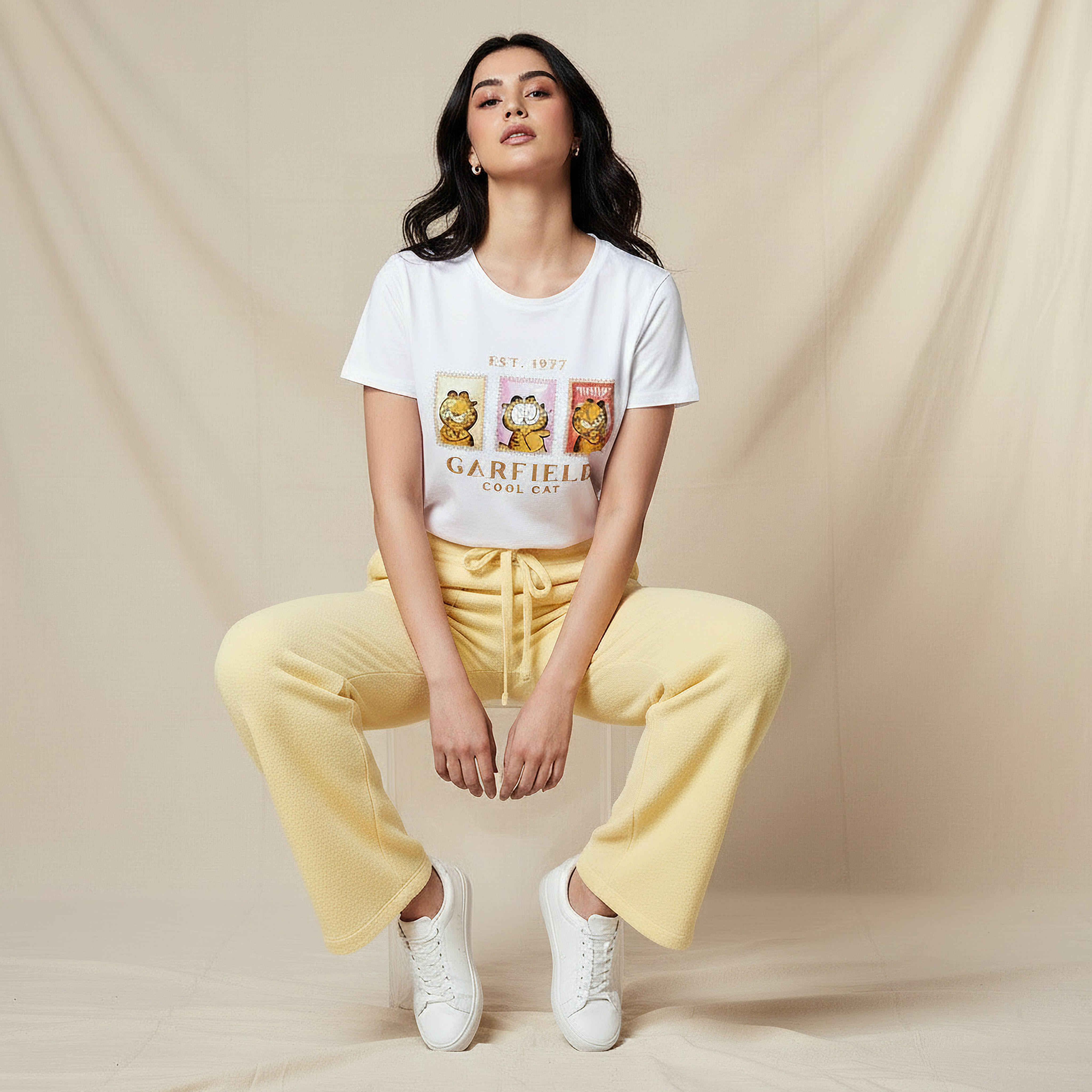 Garfield Cotton T-shirt-women-clothing-tshirts-image-5