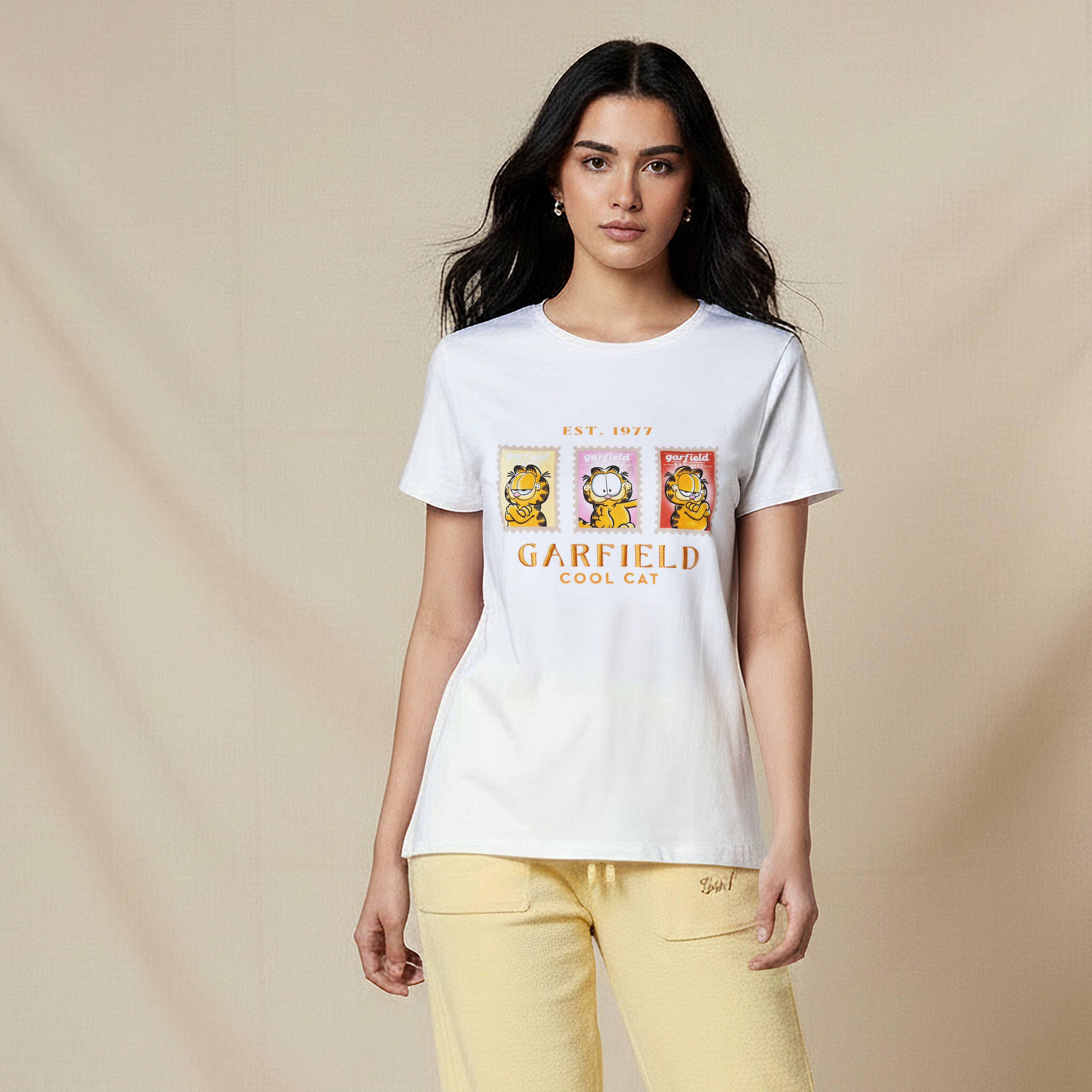 Garfield Cotton T-shirt-women-clothing-tshirts-image-6