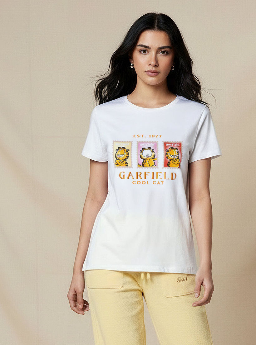 Garfield Cotton T-shirt-women-clothing-tshirts-image-6