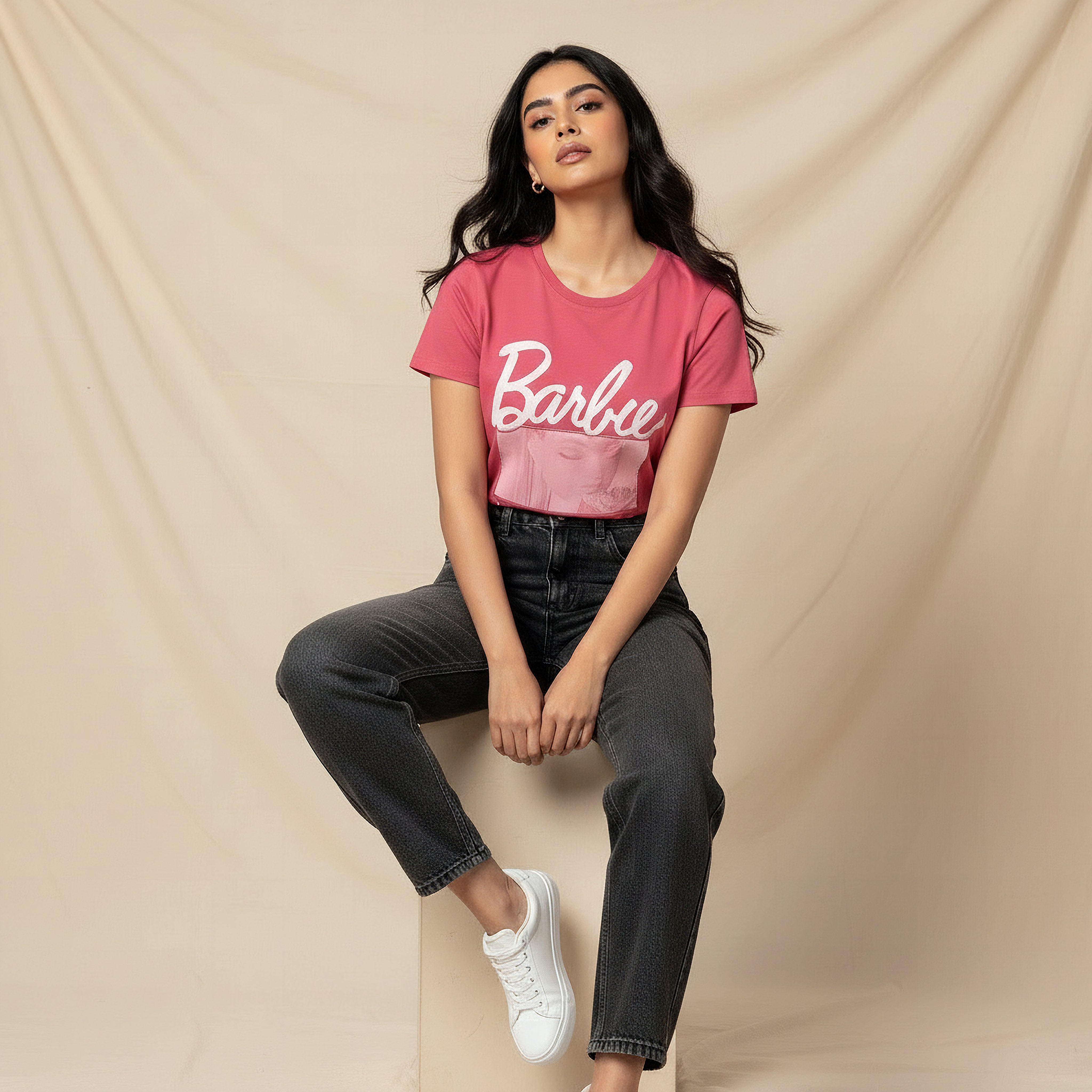 تي شيرت باربي من القطن-women-clothing-tshirts-image-5