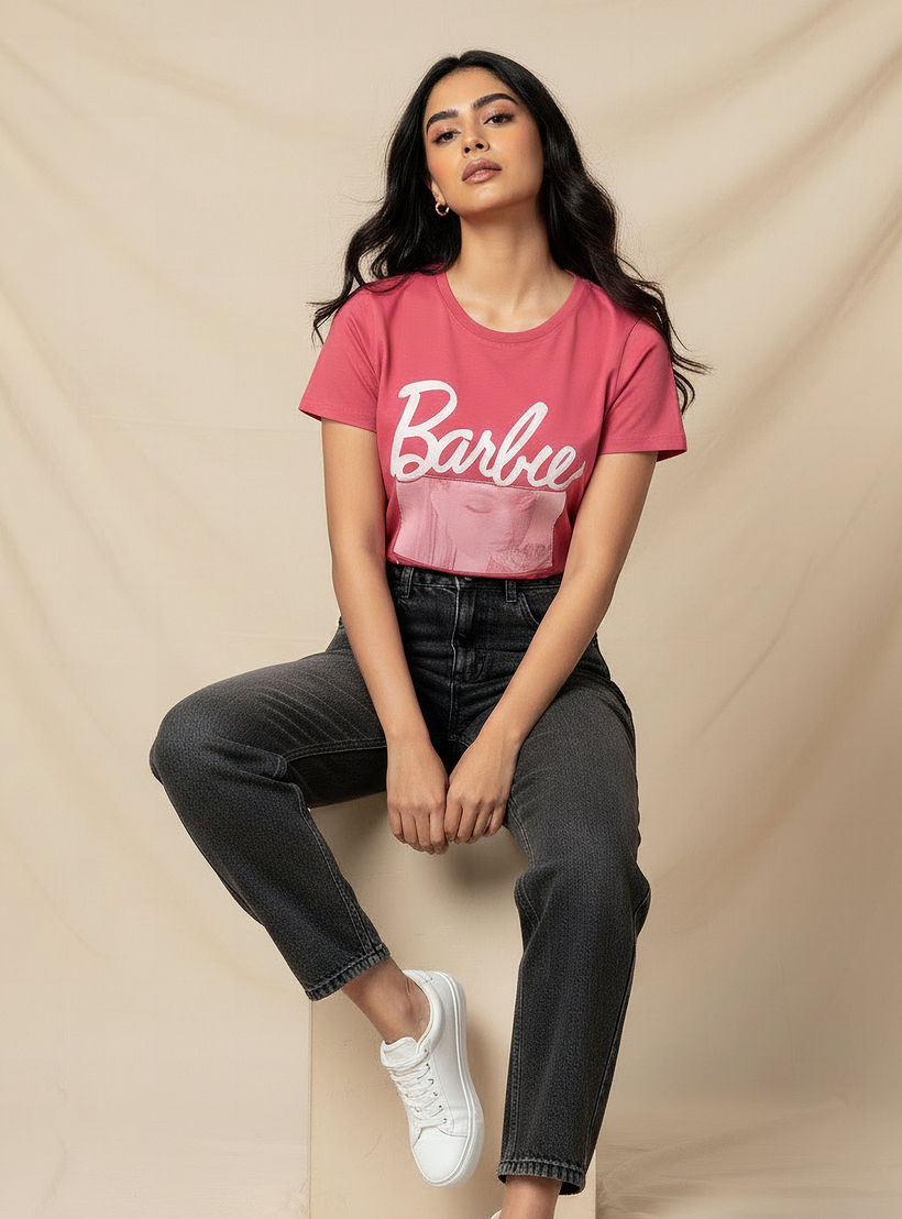 تي شيرت باربي من القطن-women-clothing-tshirts-image-5