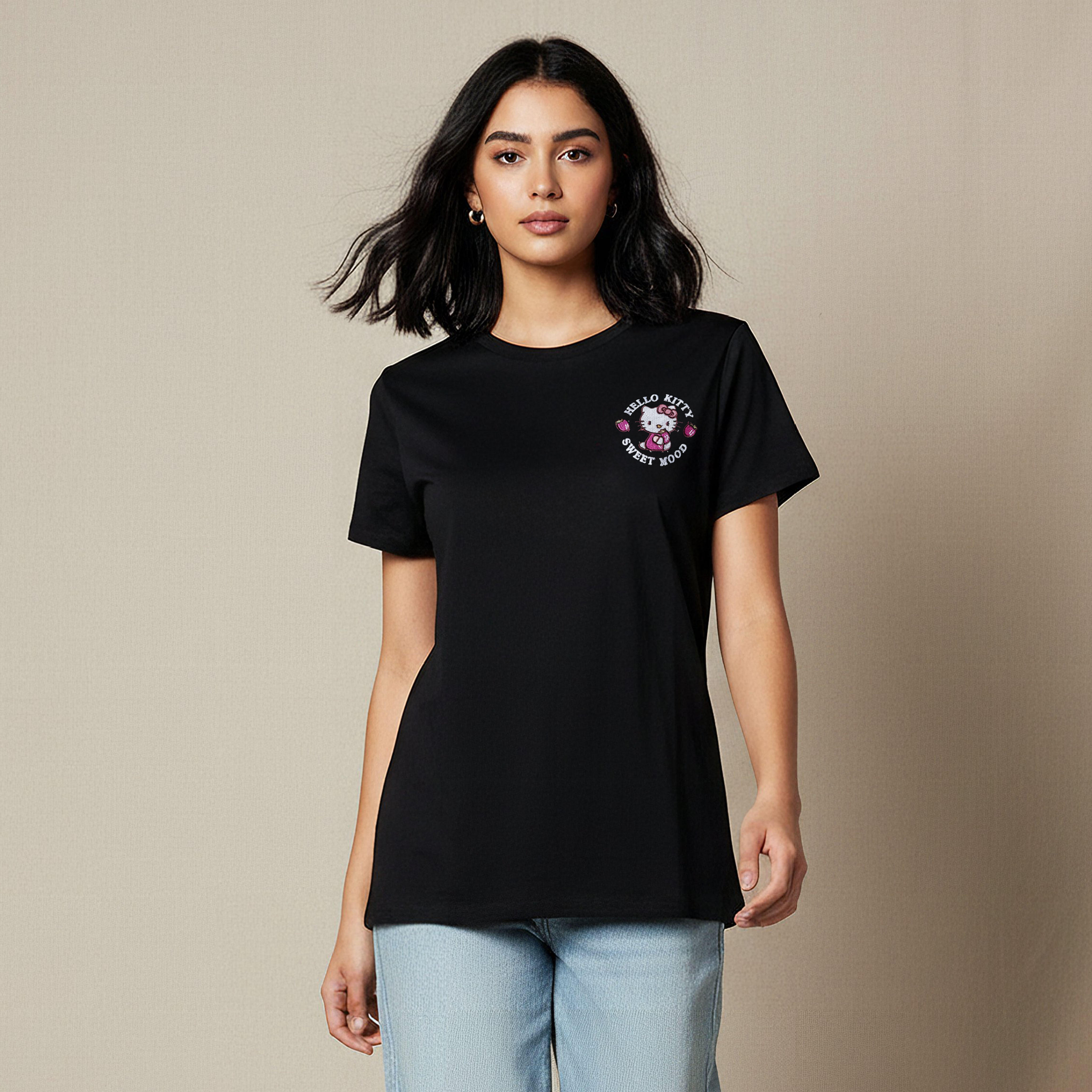 Hello Kitty Cotton T-shirt-women-clothing-tshirts-image-1