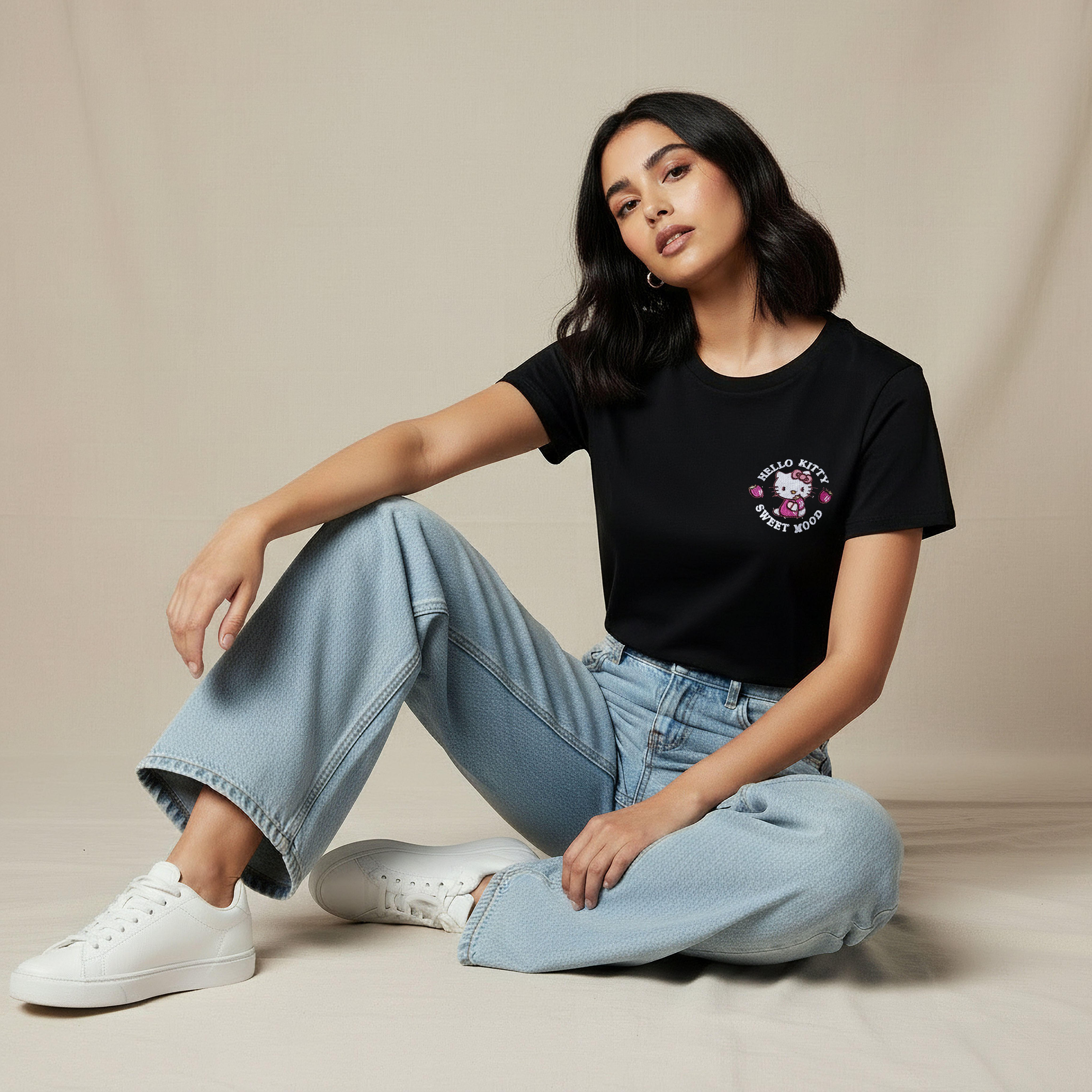 Hello Kitty Cotton T-shirt-women-clothing-tshirts-image-5