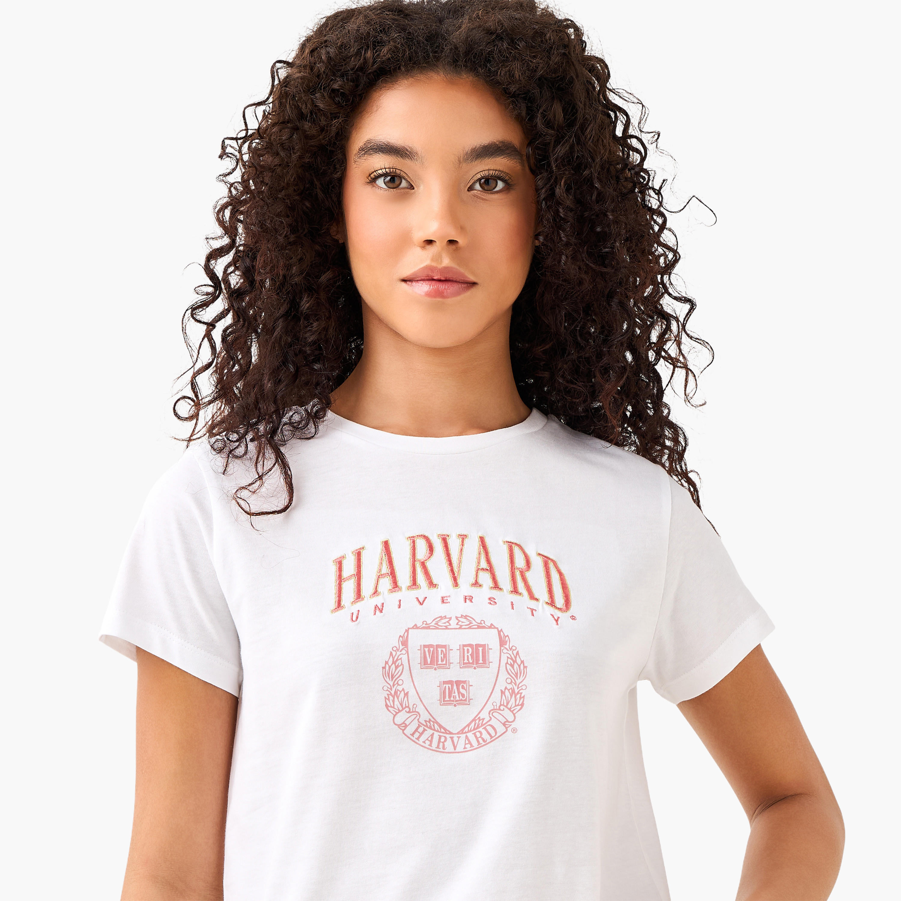 تي شيرت جامعة هارفارد من القطن-women-clothing-tshirts-image-1