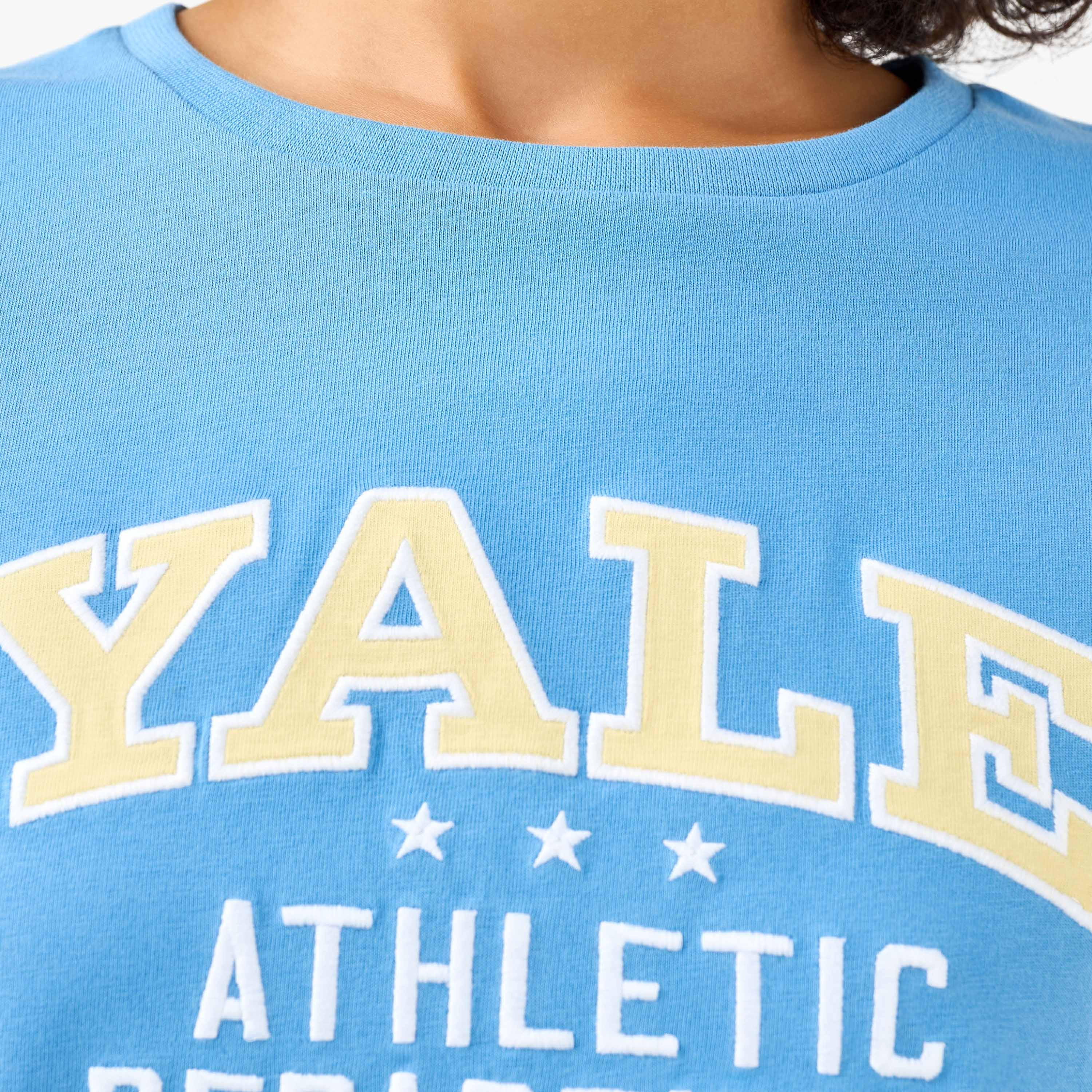 تيشيرت قطن بطبعة جامعة ييل-women-clothing-tshirts-image-4