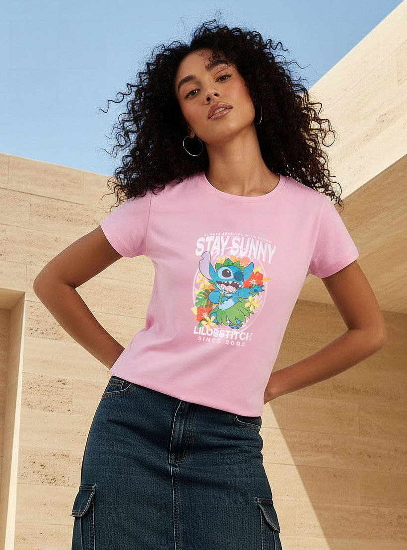 Lilo and Stitch Cotton T-shirt-women-clothing-tshirts-image-1