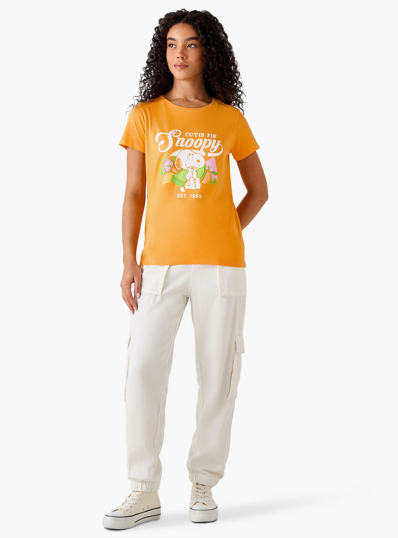 Snoopy Cotton T-shirt-women-clothing-tshirts-image-3