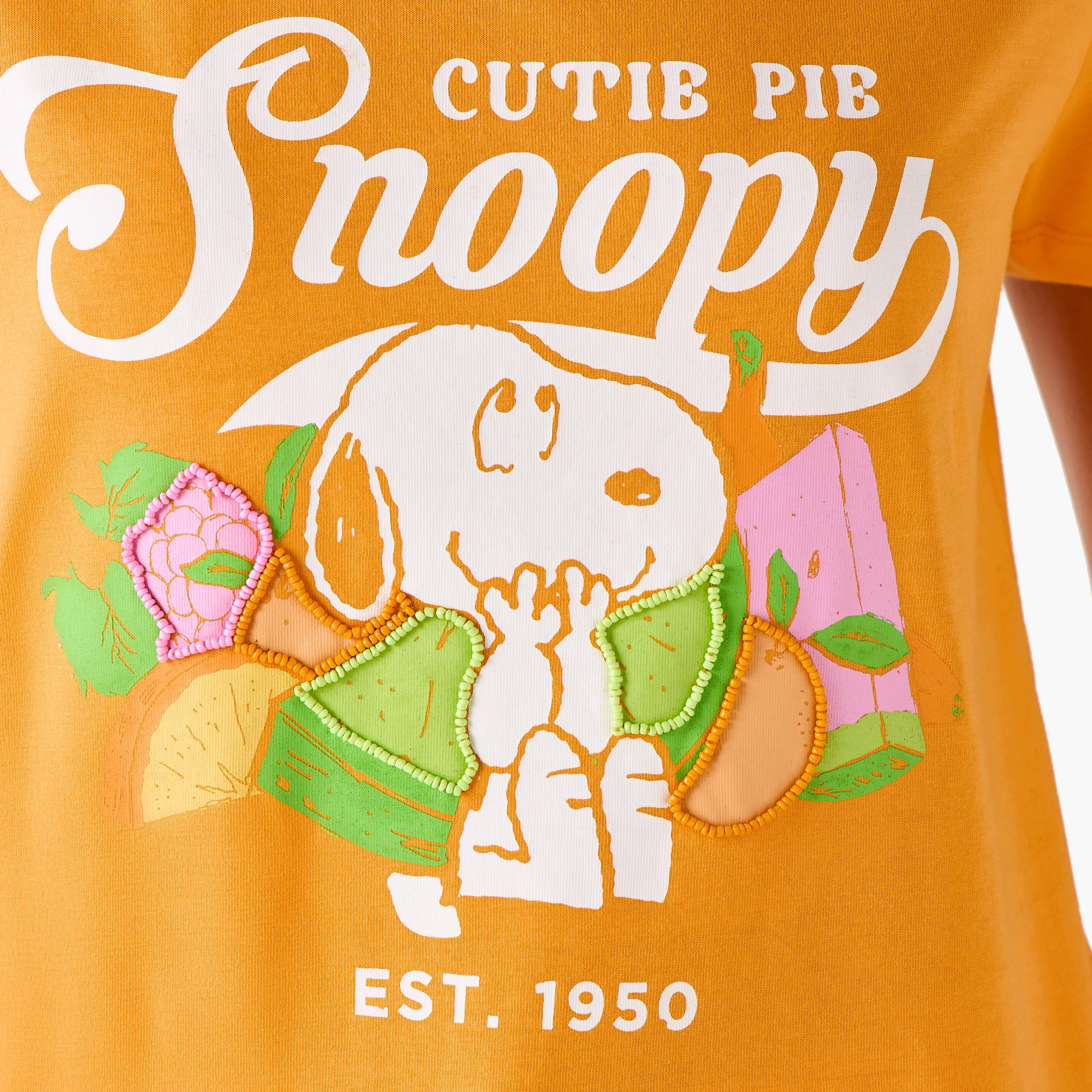 Snoopy Cotton T-shirt-women-clothing-tshirts-image-6