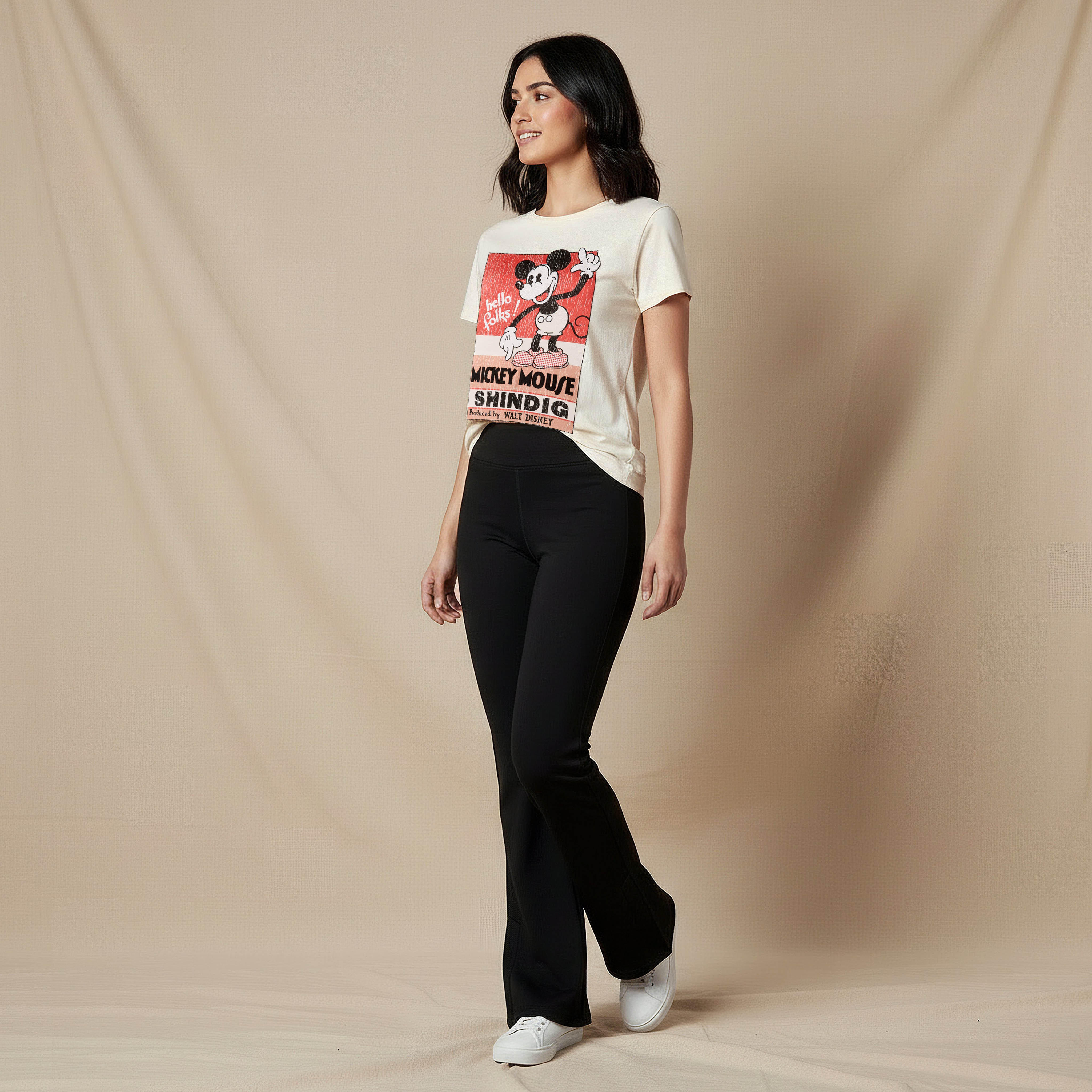 Mickey Mouse Cotton T-shirt-women-clothing-tshirts-image-2