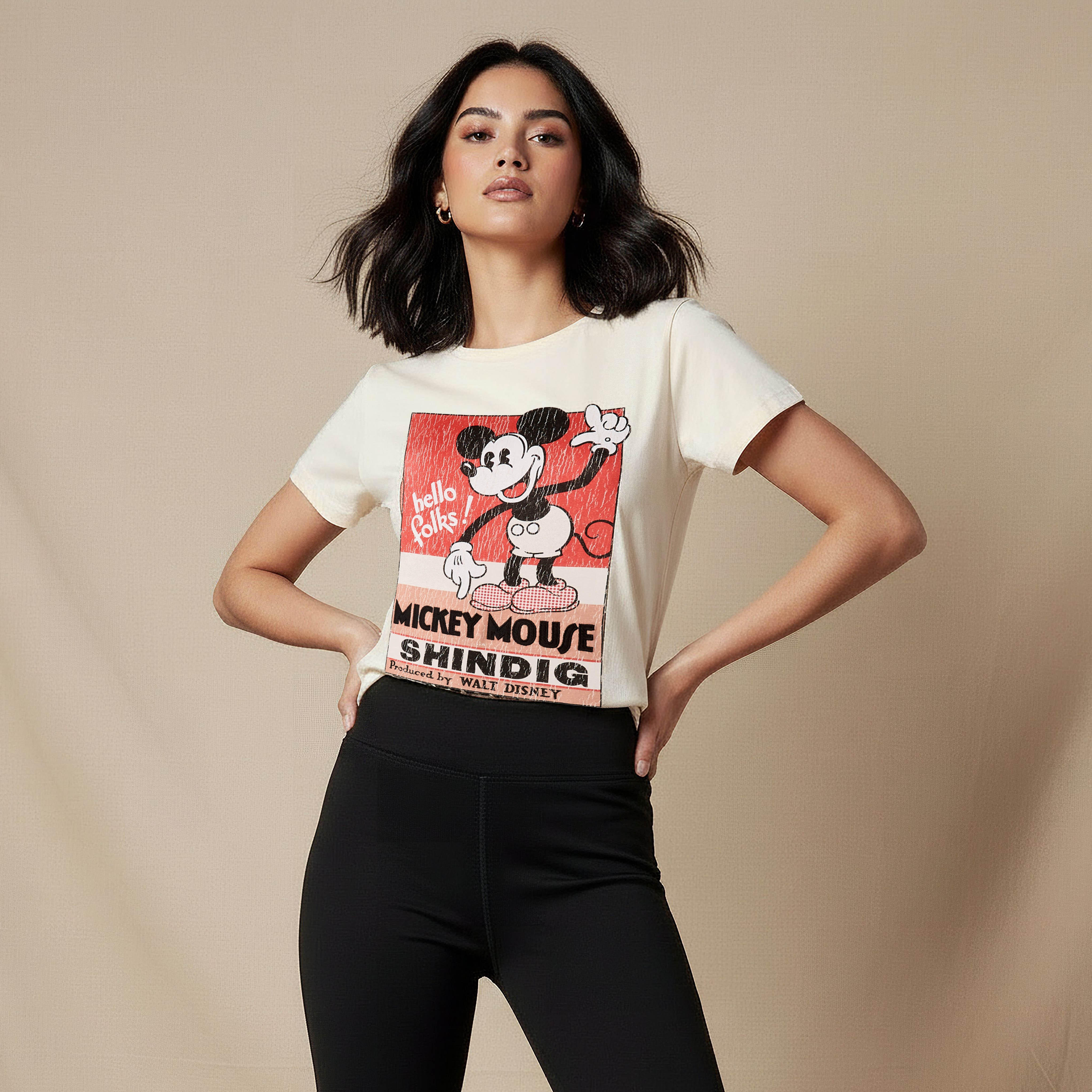 Mickey Mouse Cotton T-shirt-women-clothing-tshirts-image-6