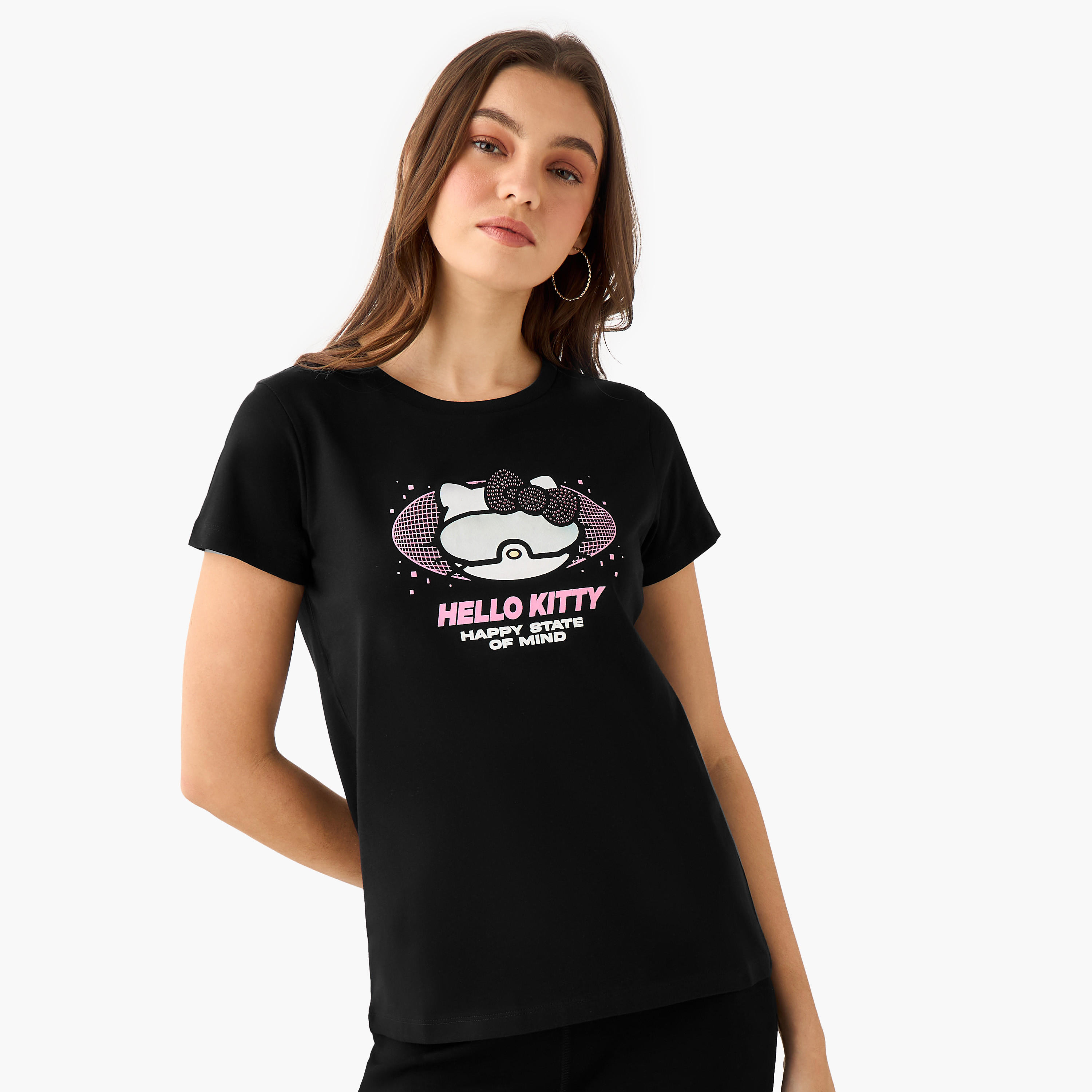 تيشيرت قطن بقصة عادية وطبعات-women-clothing-tshirts-image-5