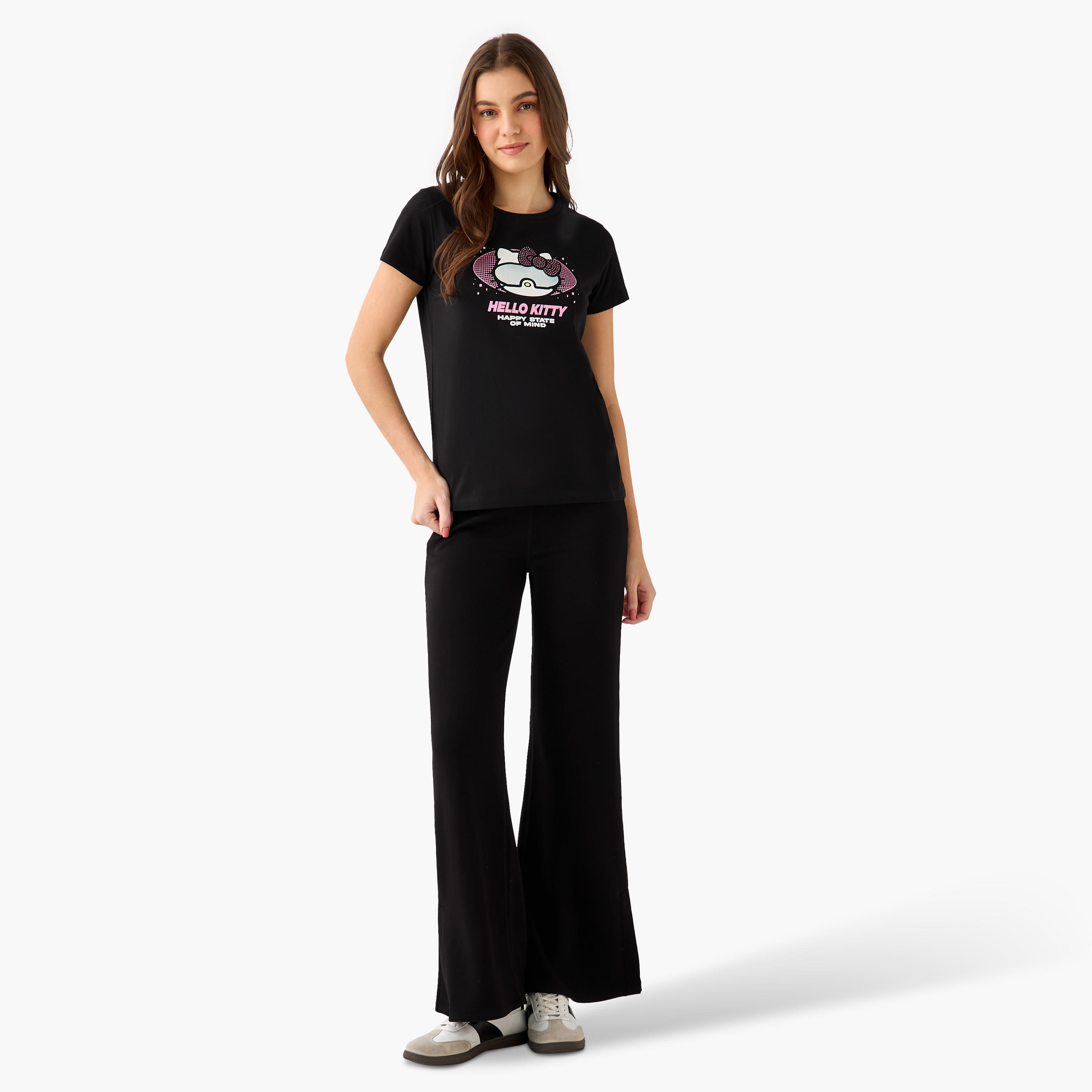 تيشيرت قطن بقصة عادية وطبعات-women-clothing-tshirts-image-4