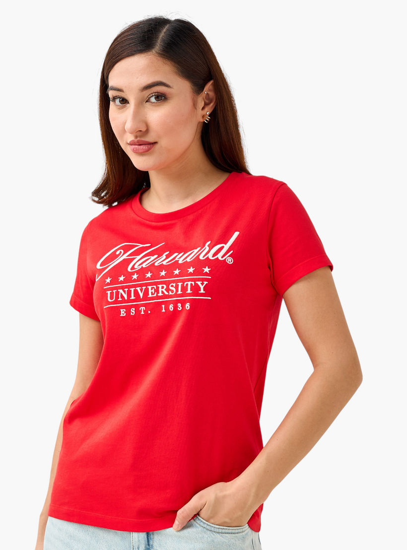 تيشيرت قطن من جامعة هارفارد-women-clothing-tshirts-image-3