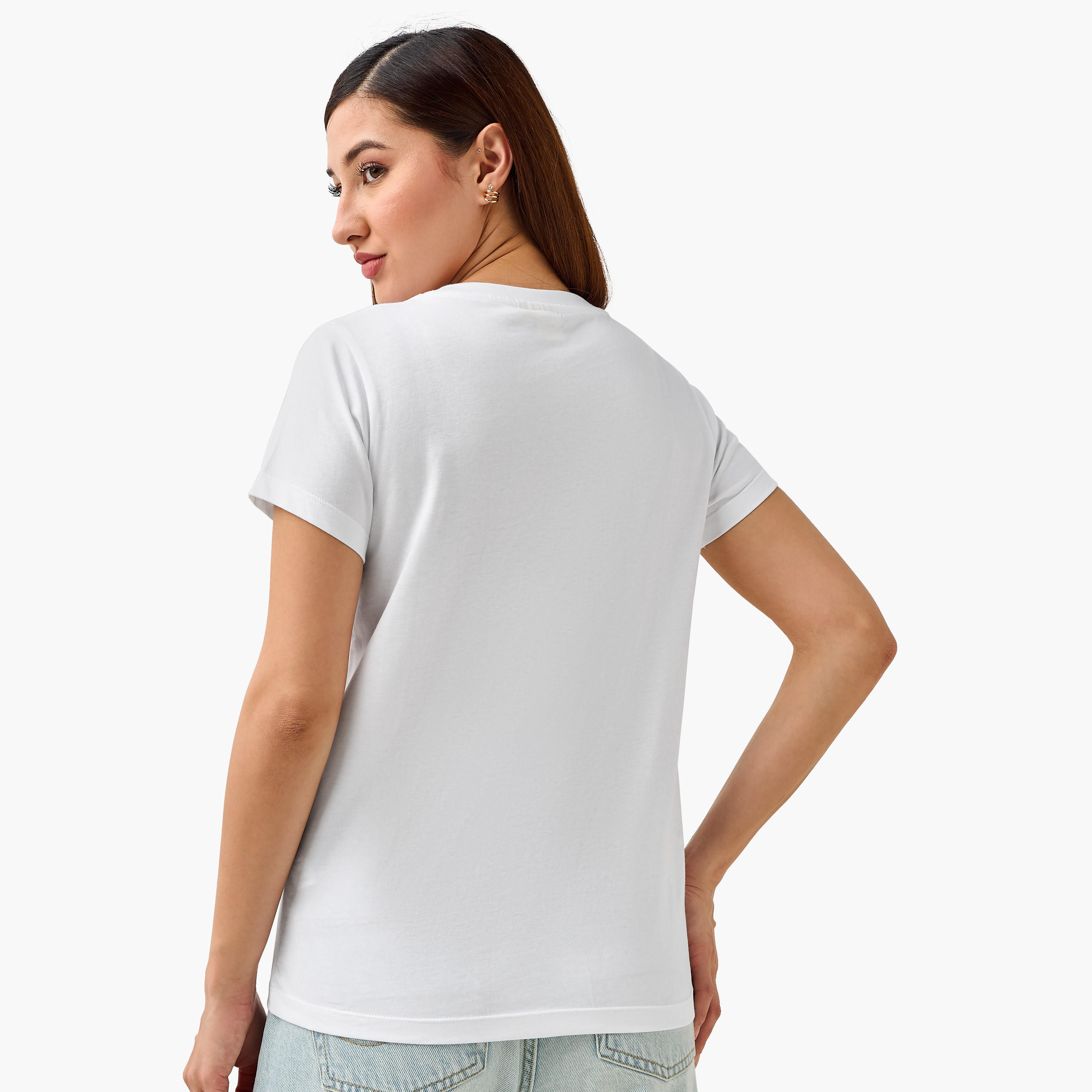 تيشيرت قطن بطبعة ليلو وستيتش-women-clothing-tshirts-image-4