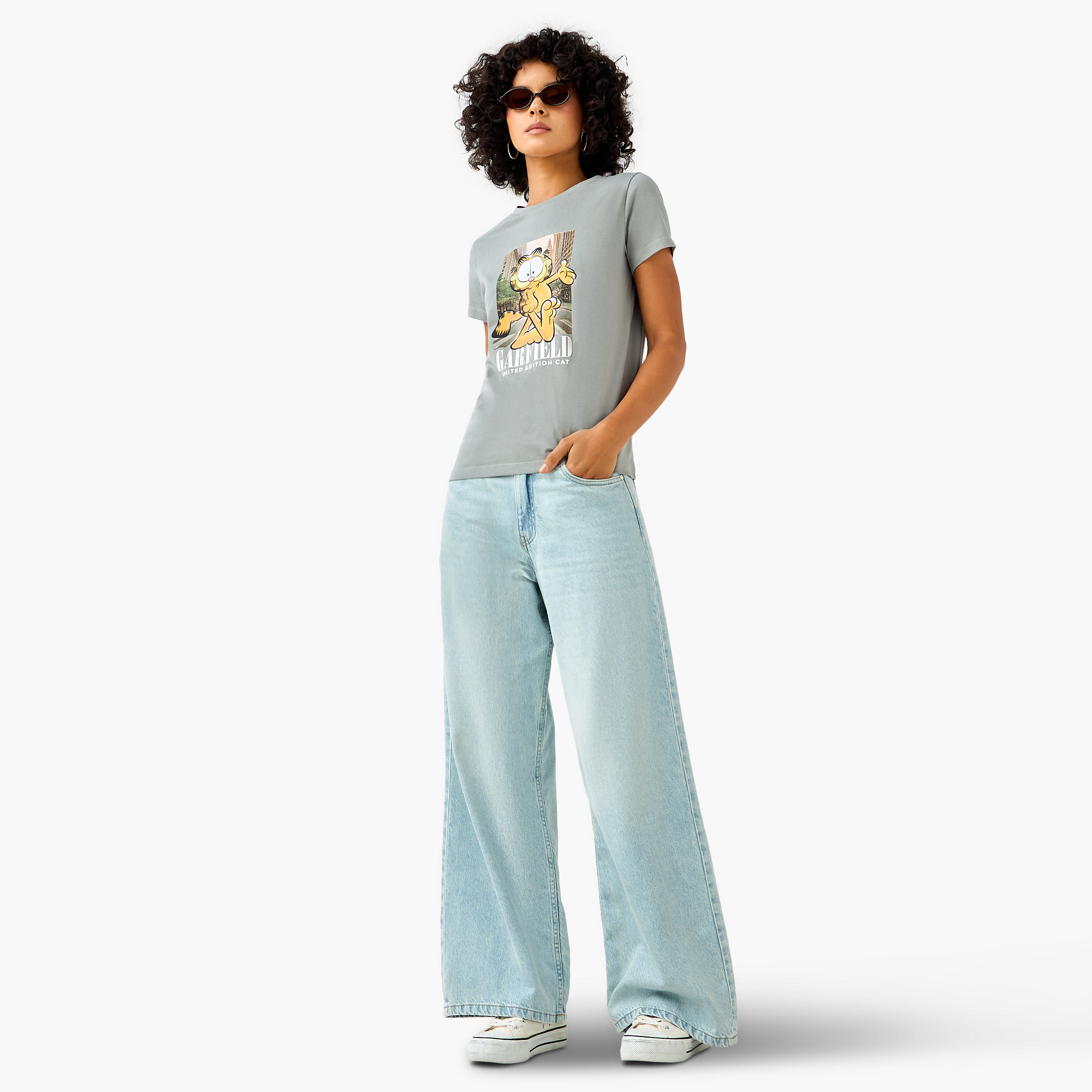 Garfield Cotton T-shirt-women-clothing-tshirts-image-4