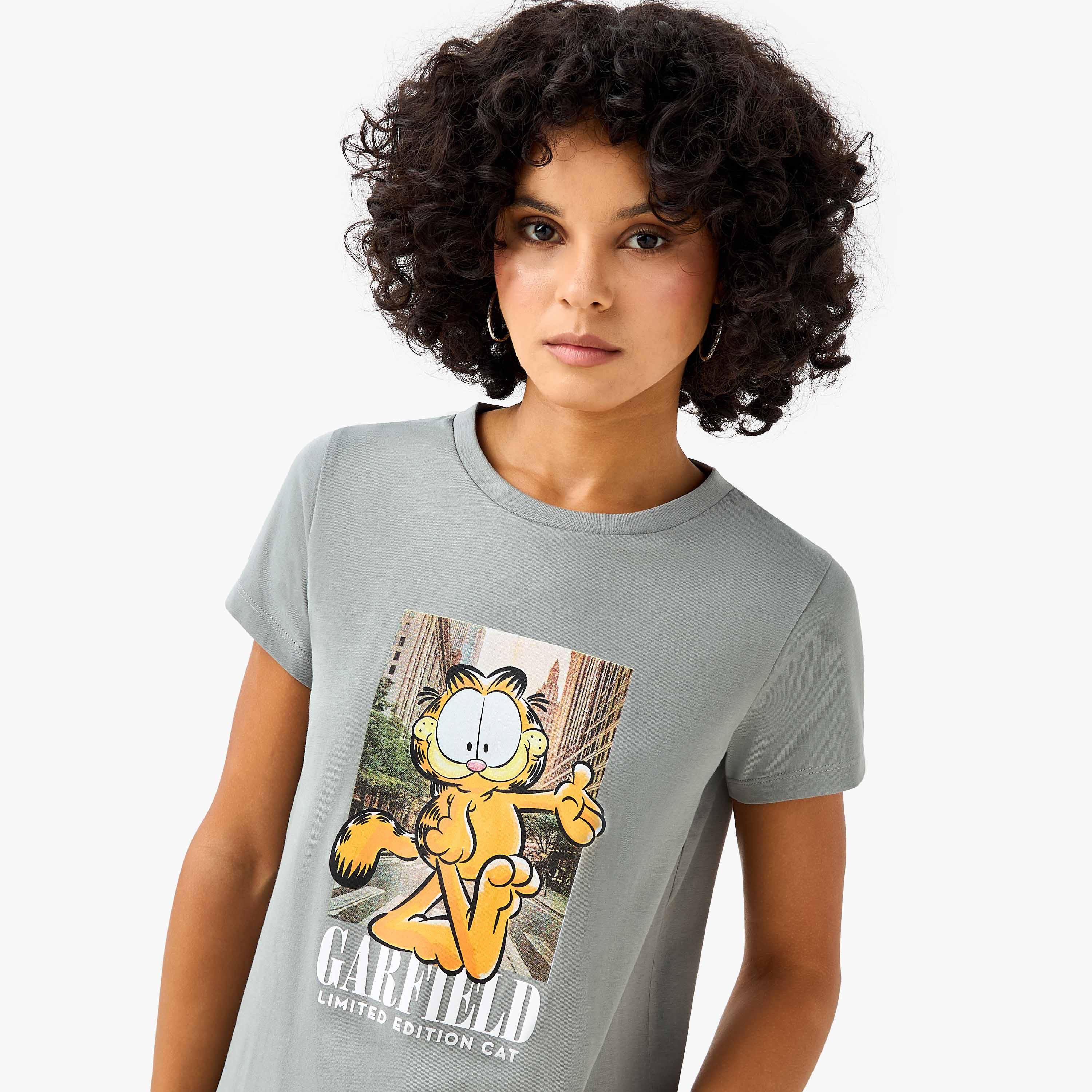 Garfield Cotton T-shirt-women-clothing-tshirts-image-7