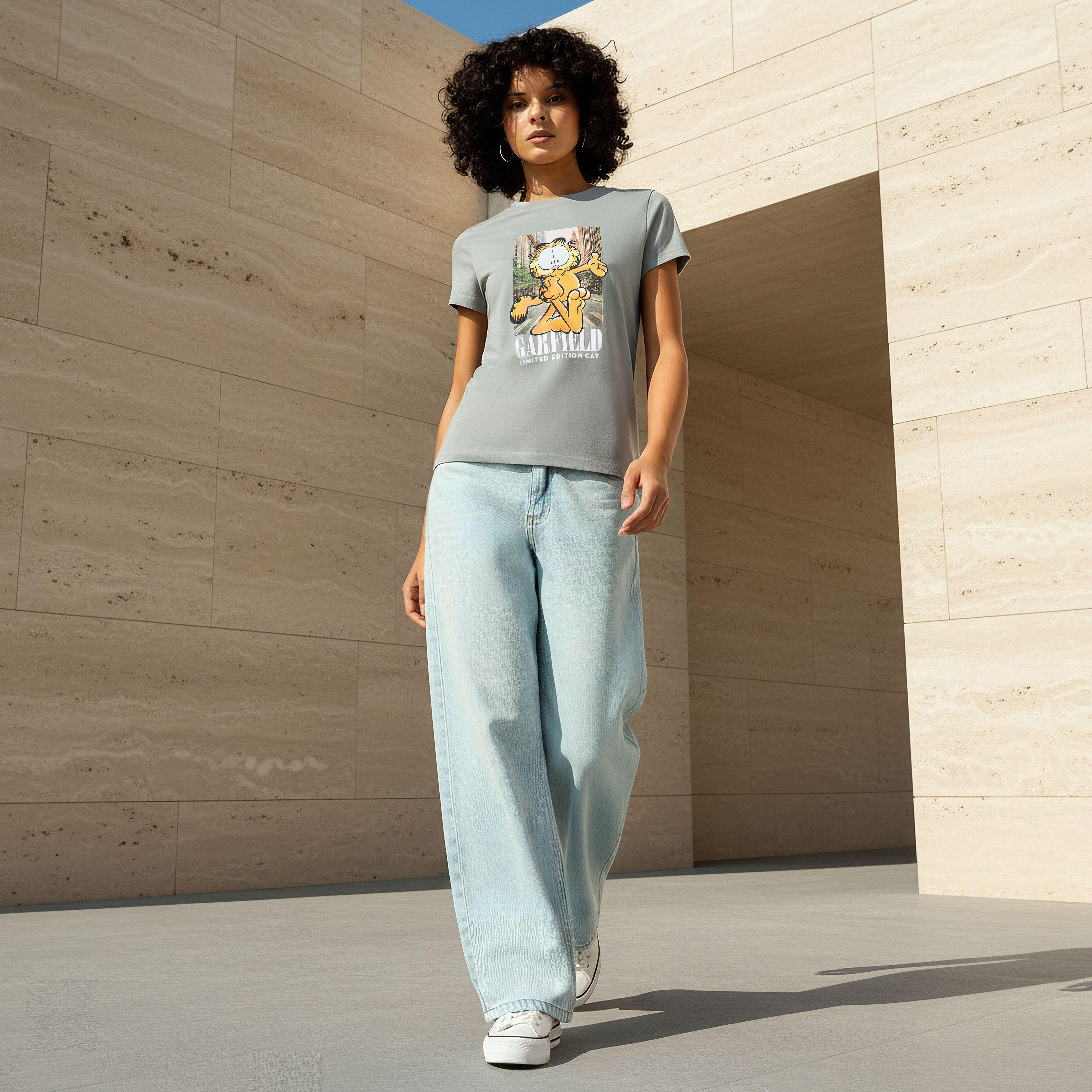 Garfield Cotton T-shirt-women-clothing-tshirts-image-2
