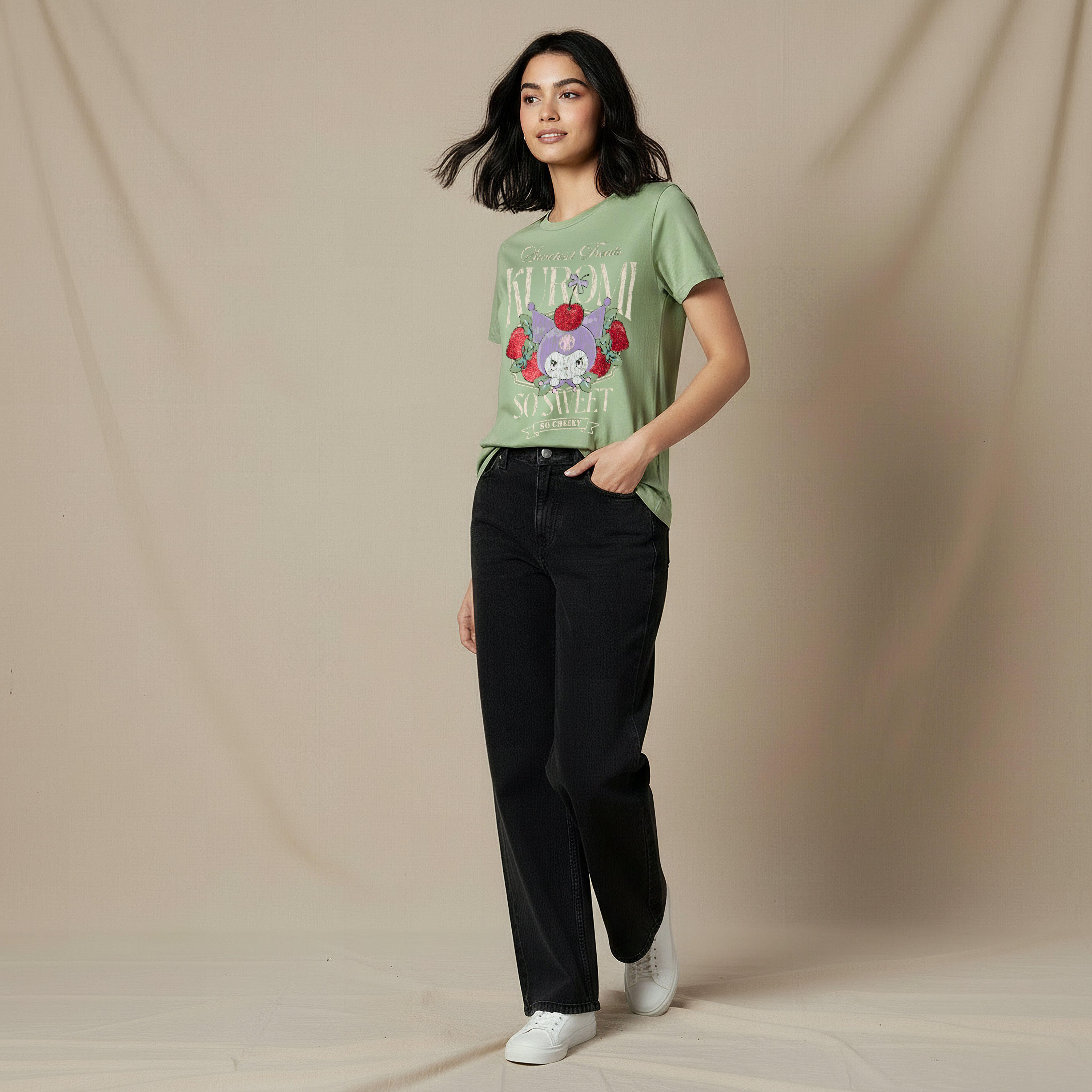 Kuromi Anime Cotton T-shirt-women-clothing-tshirts-image-2