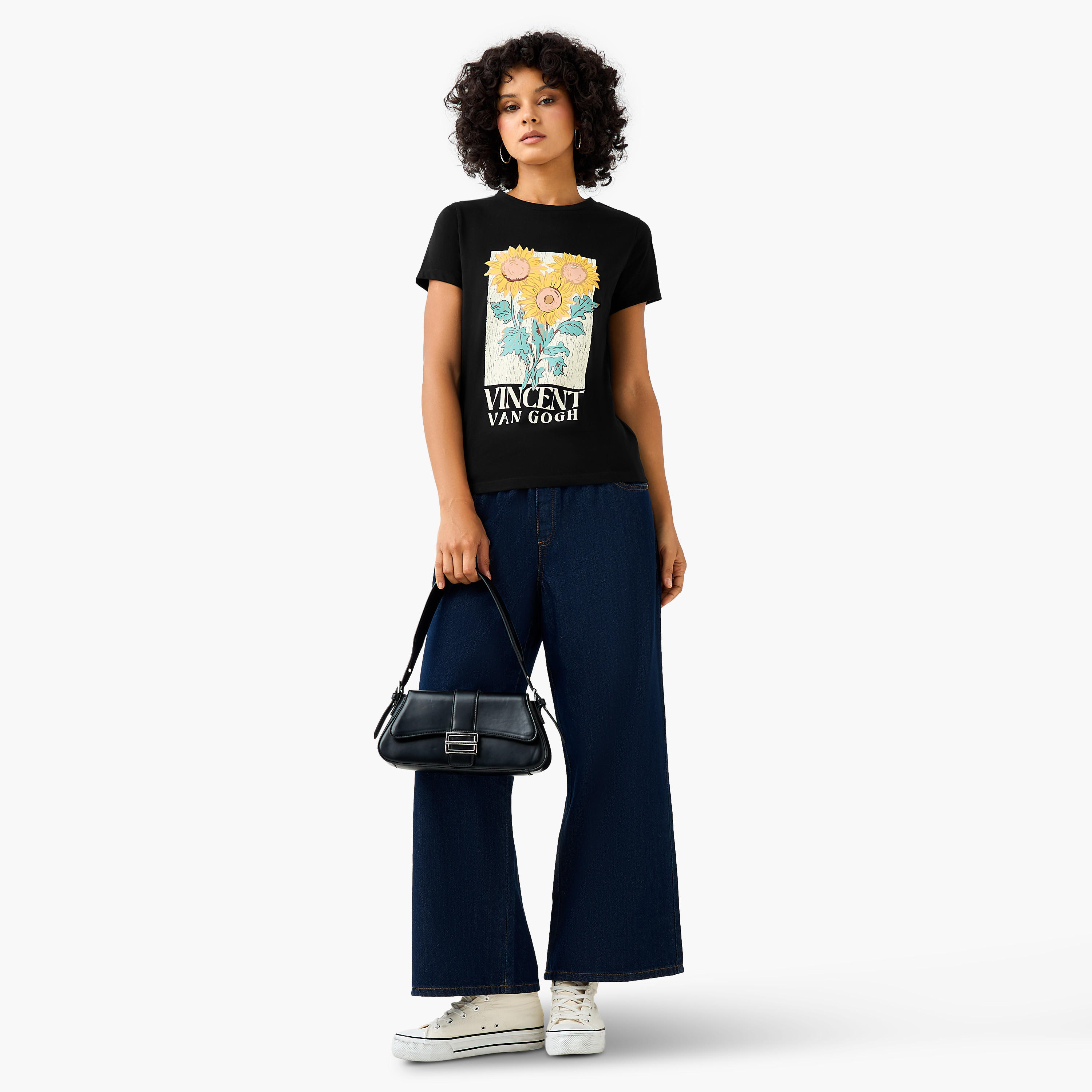تيشيرت قطن بطبعة فنسنت فان جوخ-women-clothing-tshirts-image-2