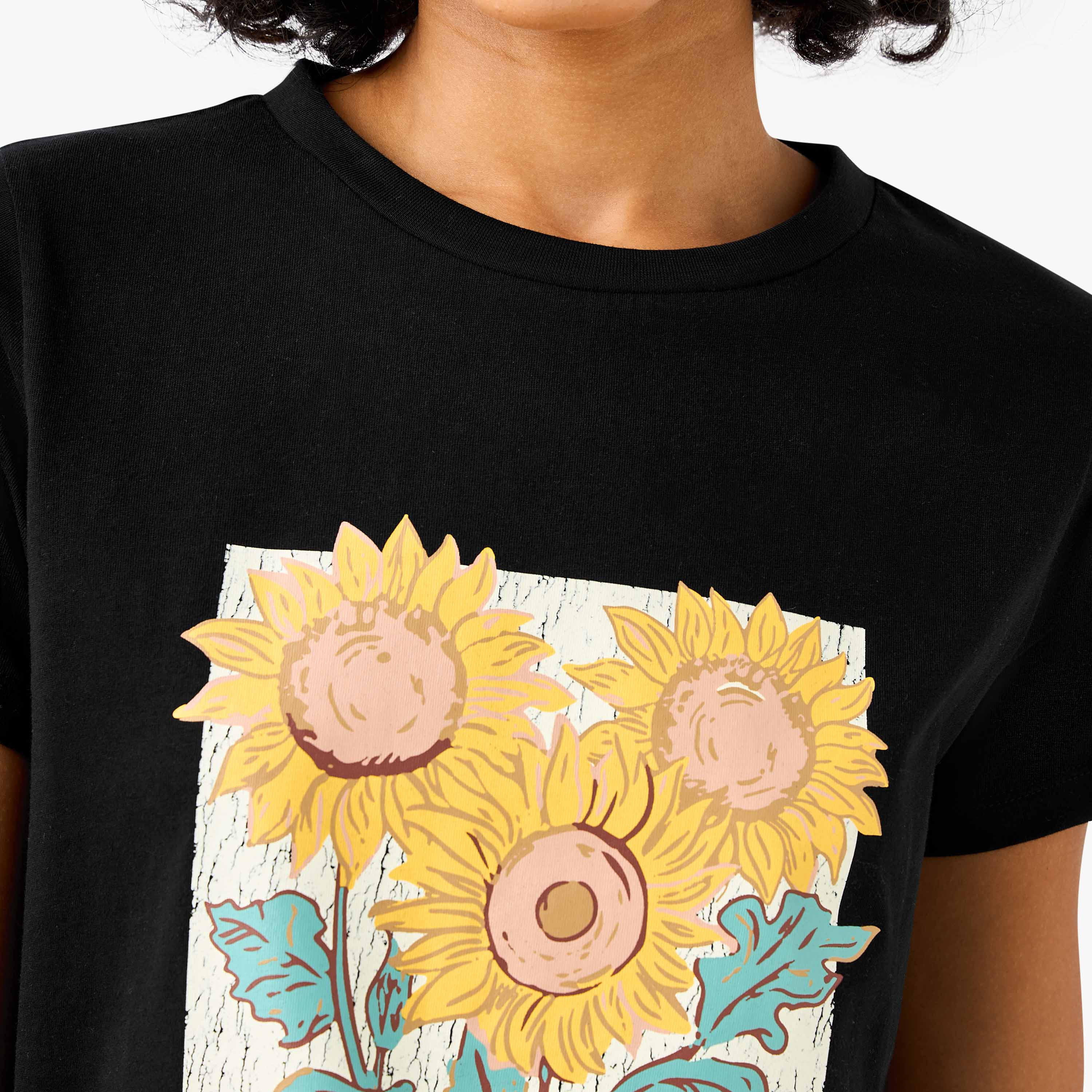 تيشيرت قطن بطبعة فنسنت فان جوخ-women-clothing-tshirts-image-4