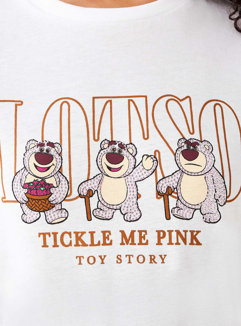 Lotso Toy Story Cotton T-shirt -women-clothing-tshirts-image-6