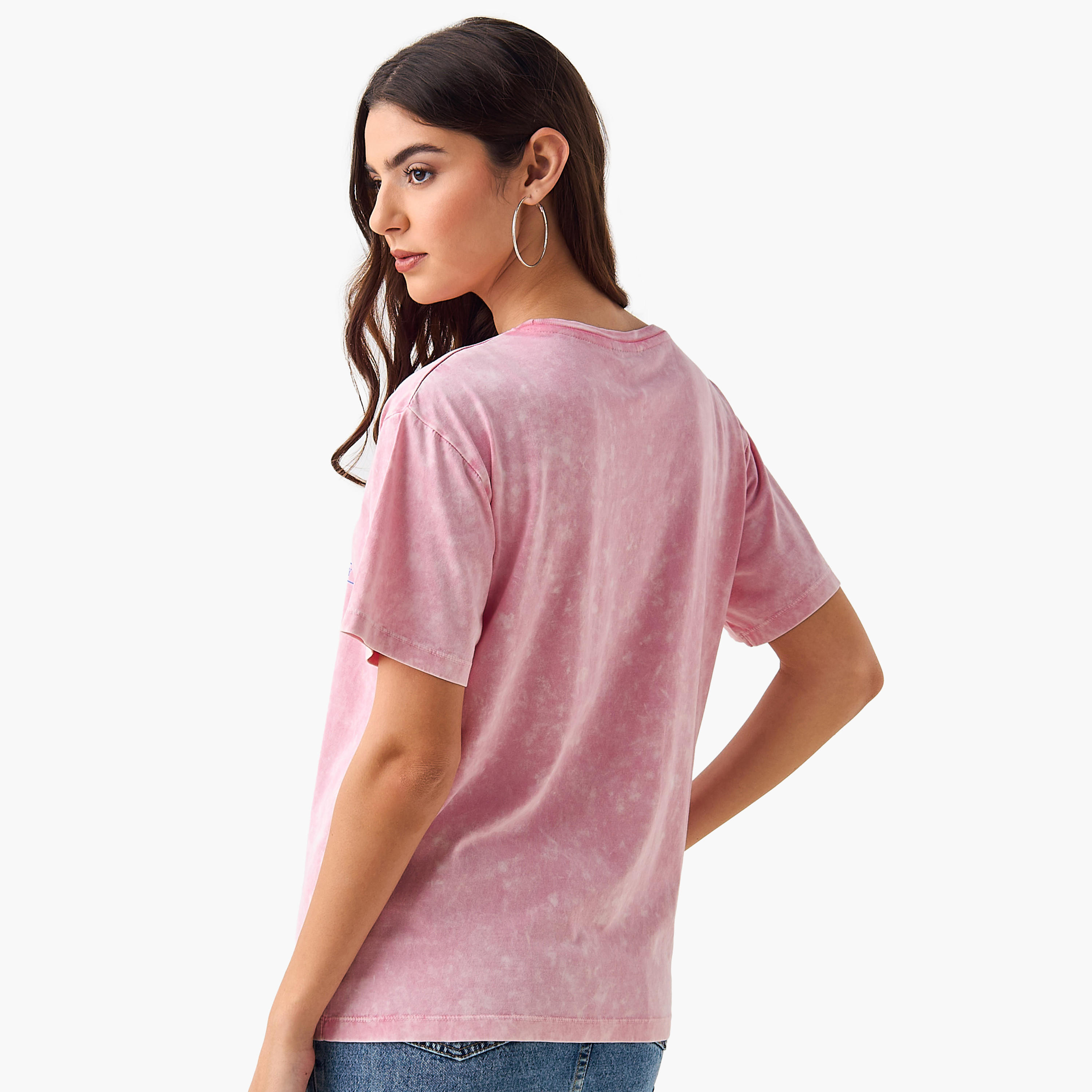 تيشيرت قطن فضفاض بطبعات ميكي ماوس-women-clothing-tshirts-image-3