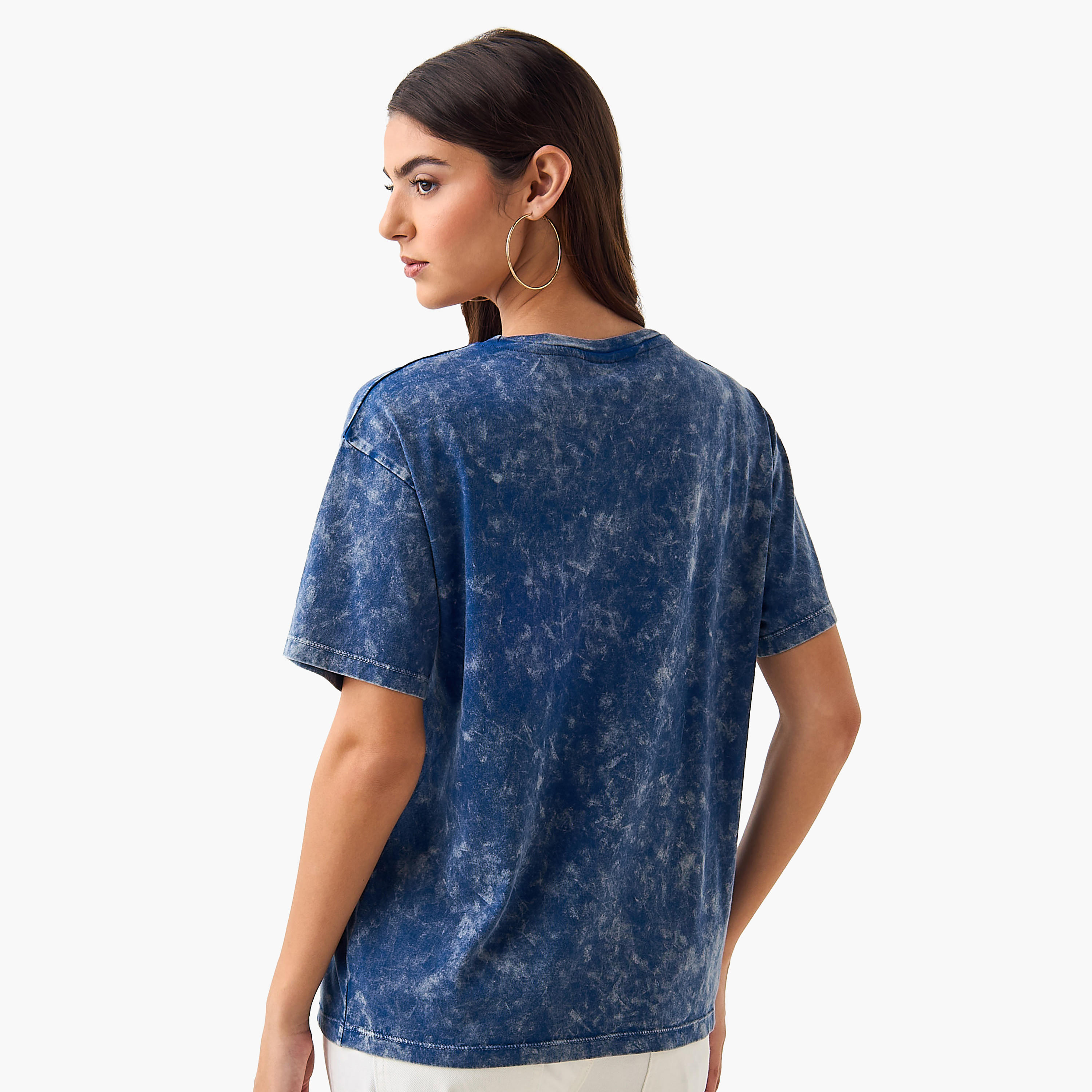 Oversized Cotton T-shirt with Yale University Print-women-clothing-tshirts-image-5