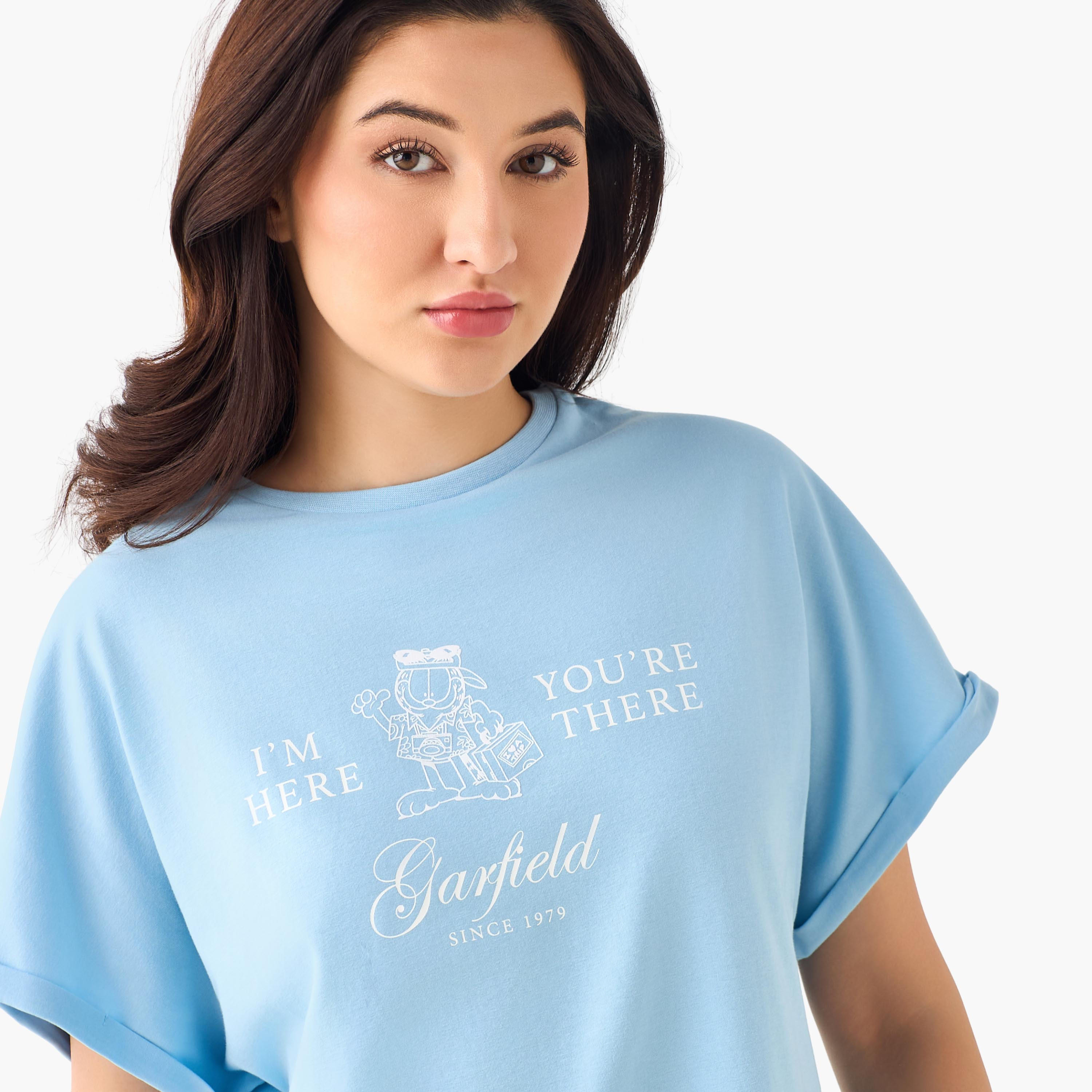 تيشيرت بطبعات جارفيلد-women-clothing-tshirts-image-5