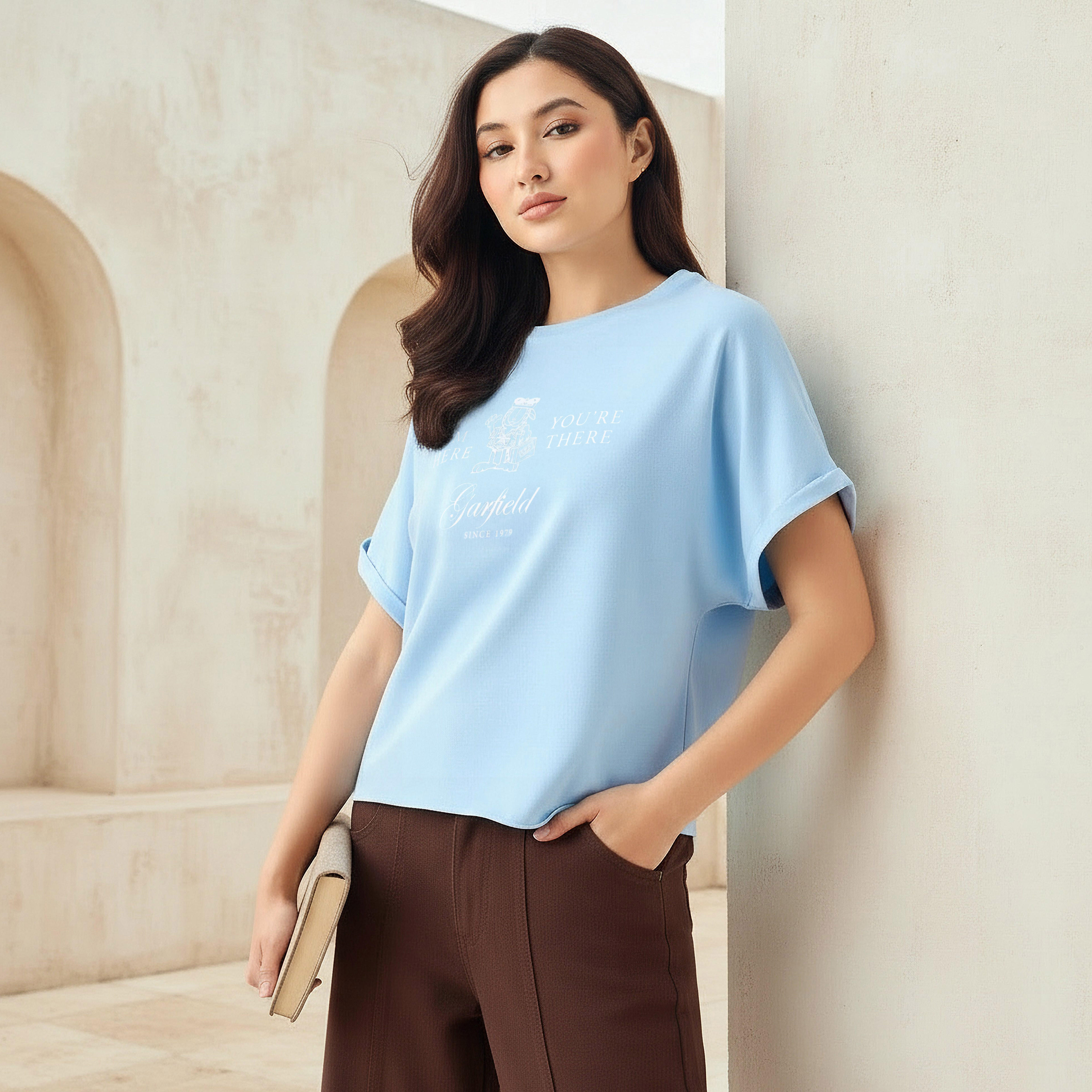 تيشيرت بطبعات جارفيلد-women-clothing-tshirts-image-1