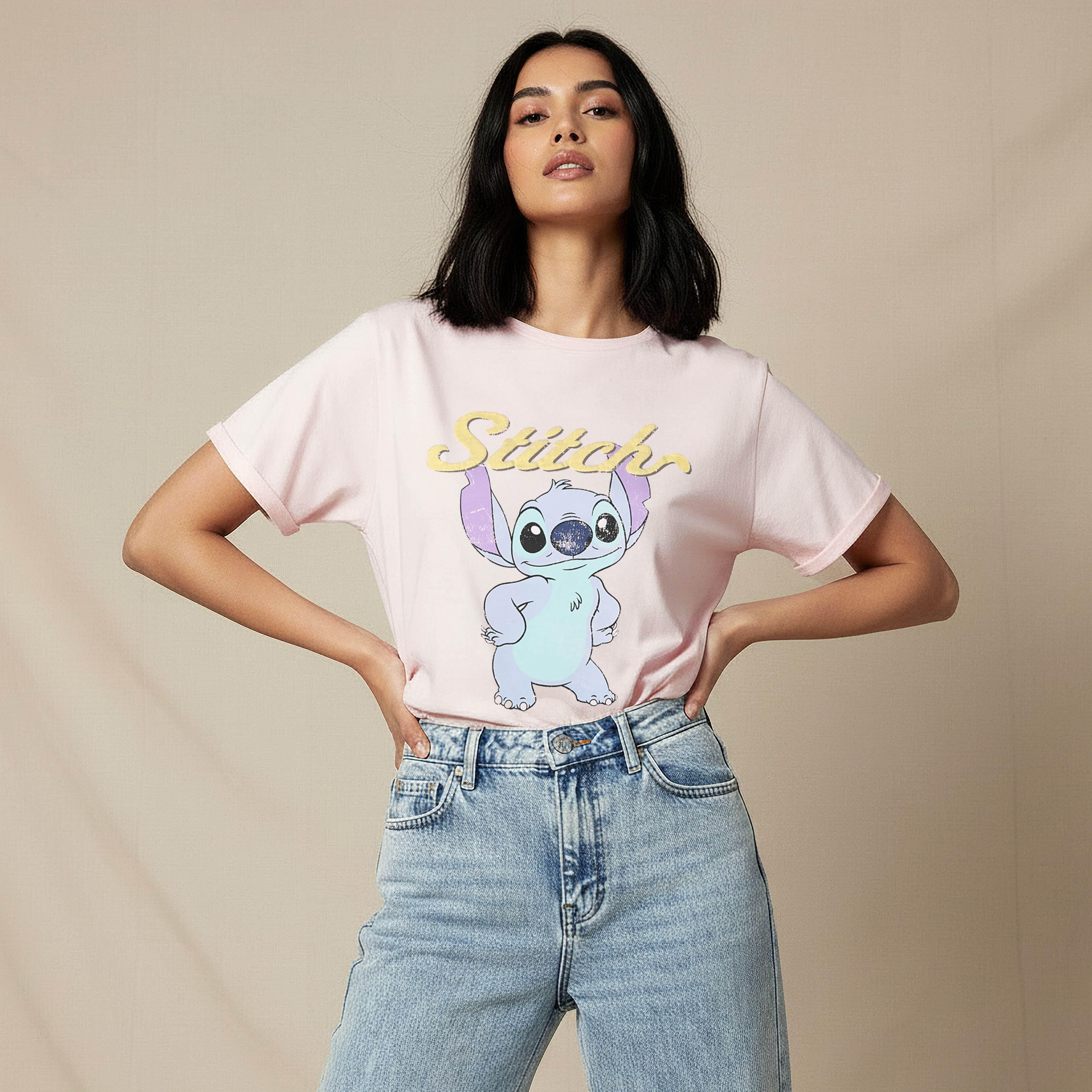 T-shirt with Stitch Print-women-clothing-tshirts-image-1