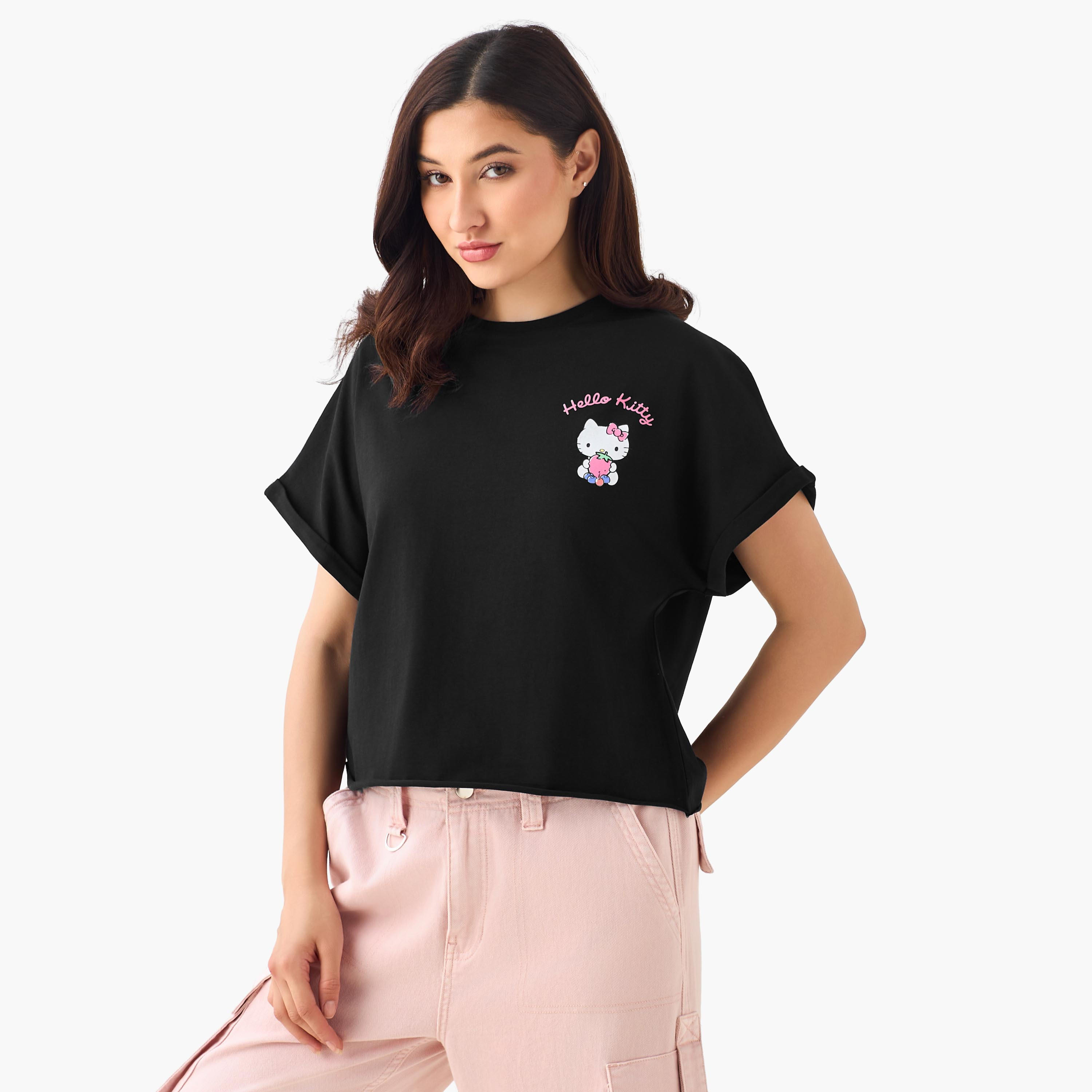 T-shirt with Hello Kitty Print-women-clothing-tshirts-image-3