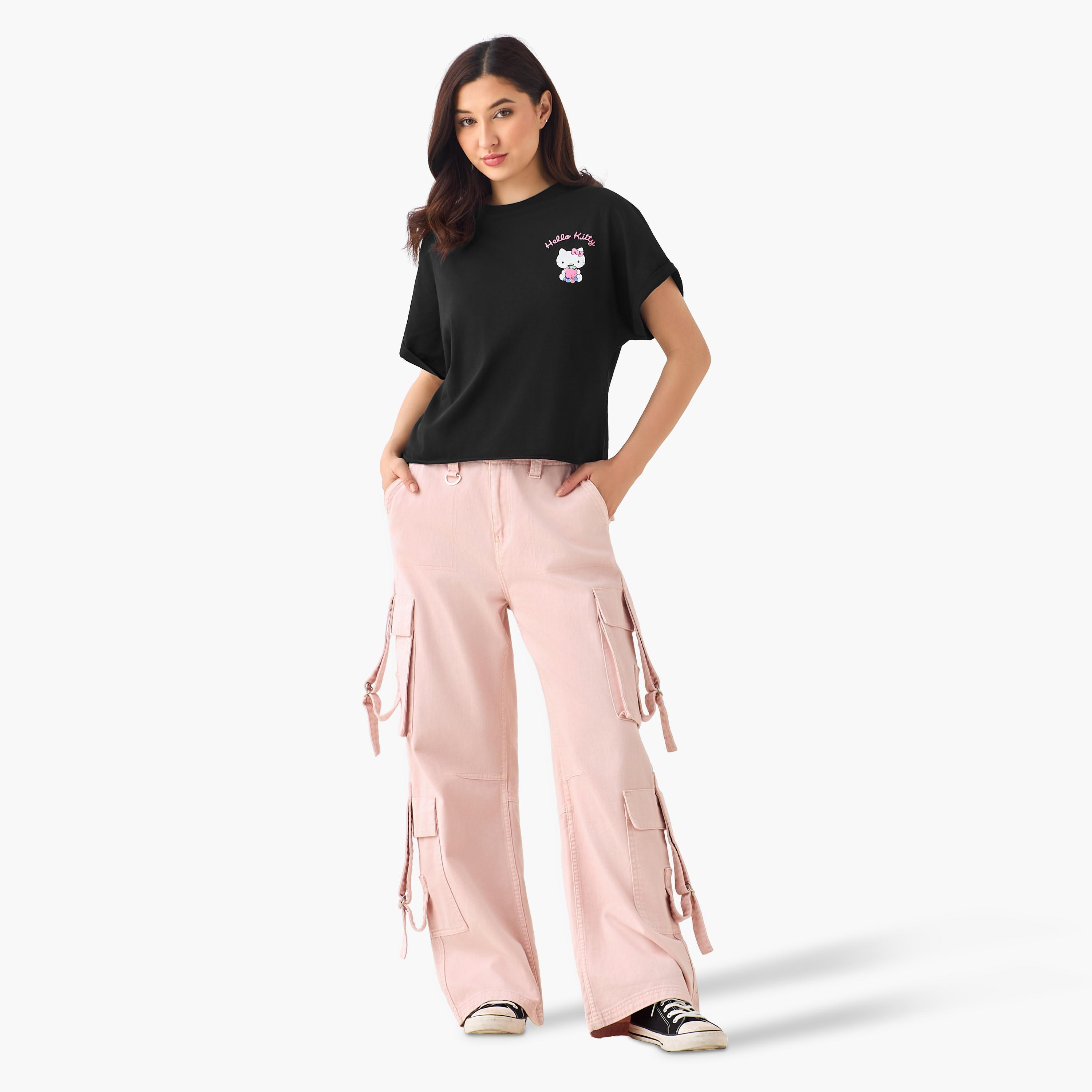 T-shirt with Hello Kitty Print-women-clothing-tshirts-image-4