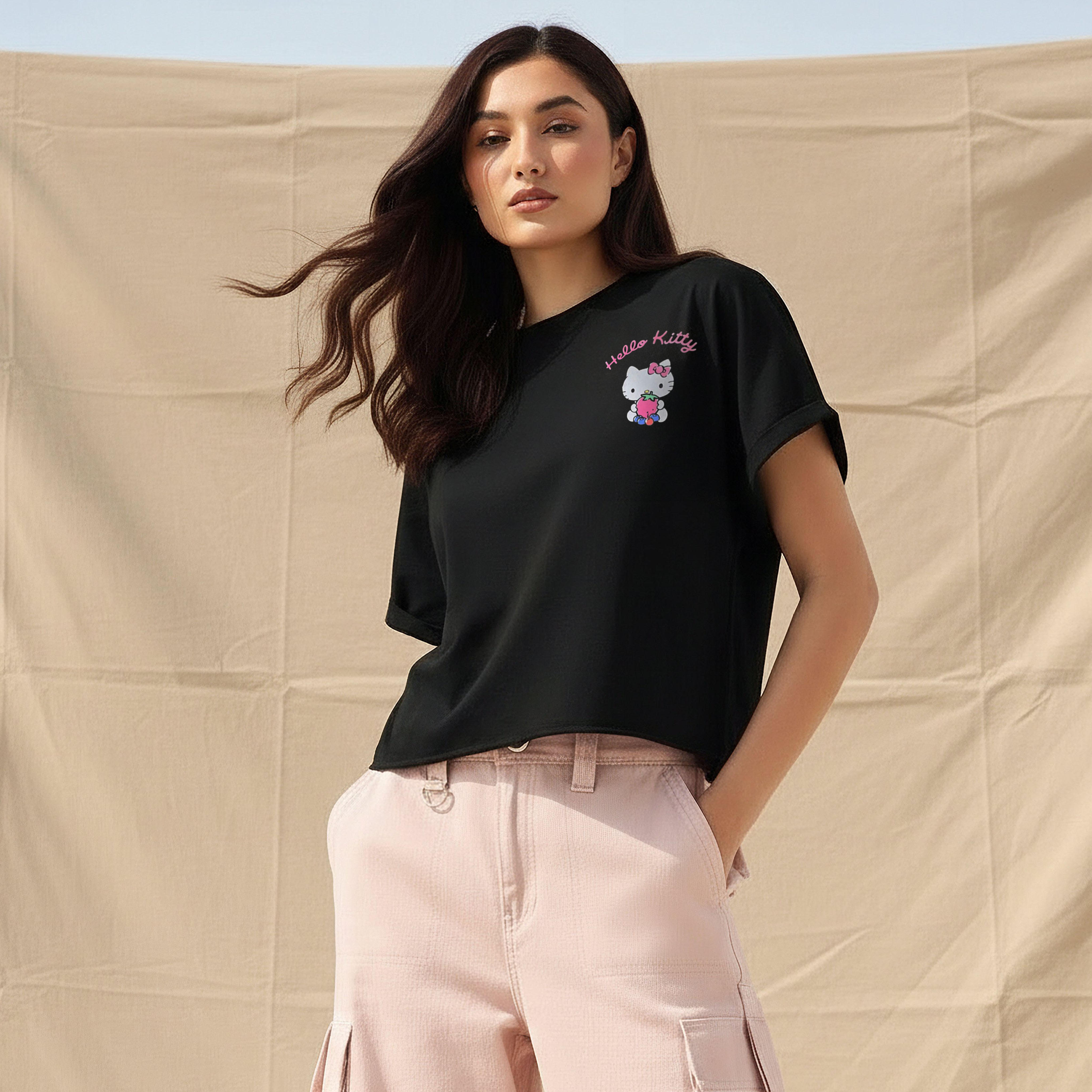 T-shirt with Hello Kitty Print-women-clothing-tshirts-image-1
