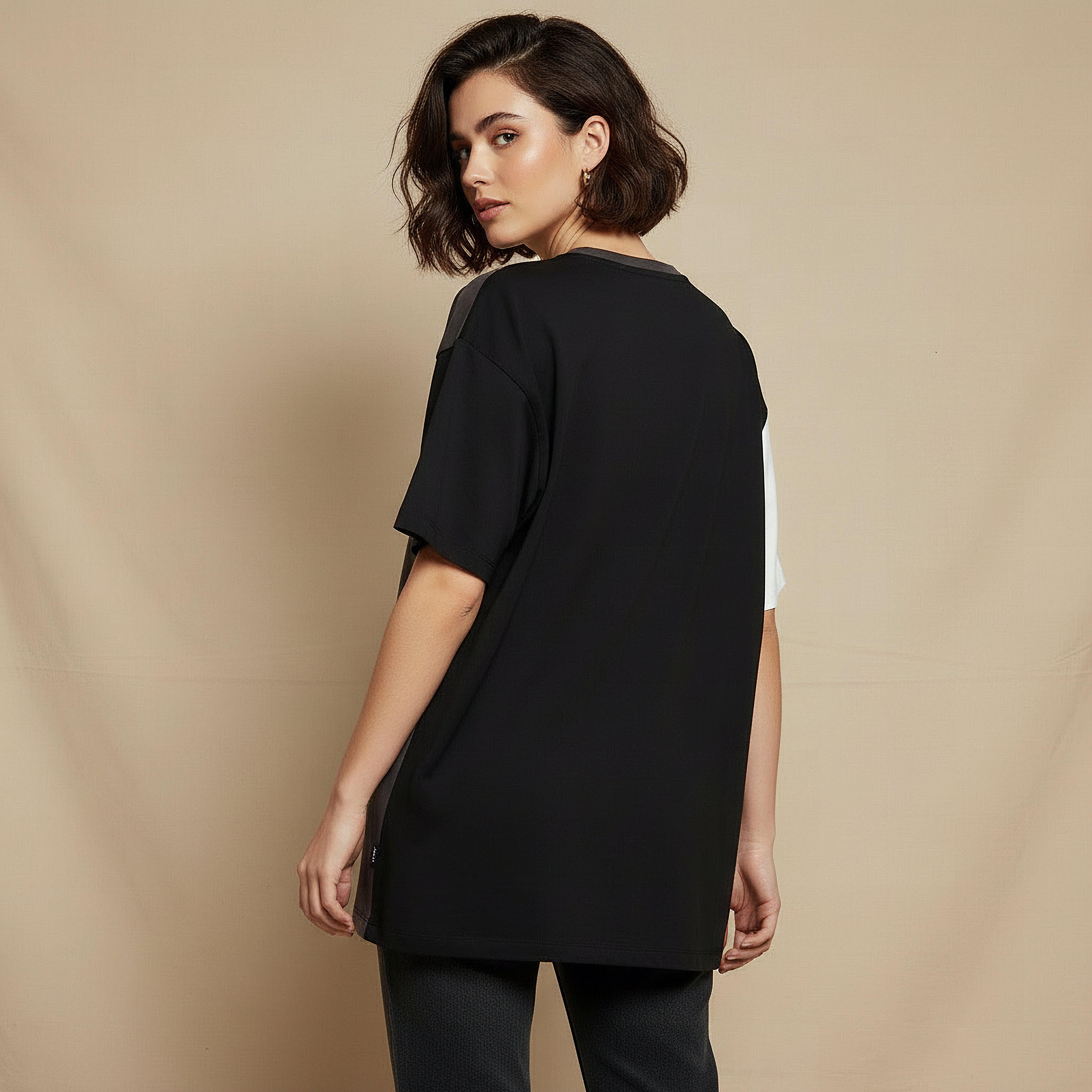 Mickey Mouse Print Loose Fit T-shirt-women-clothing-tshirts-image-4