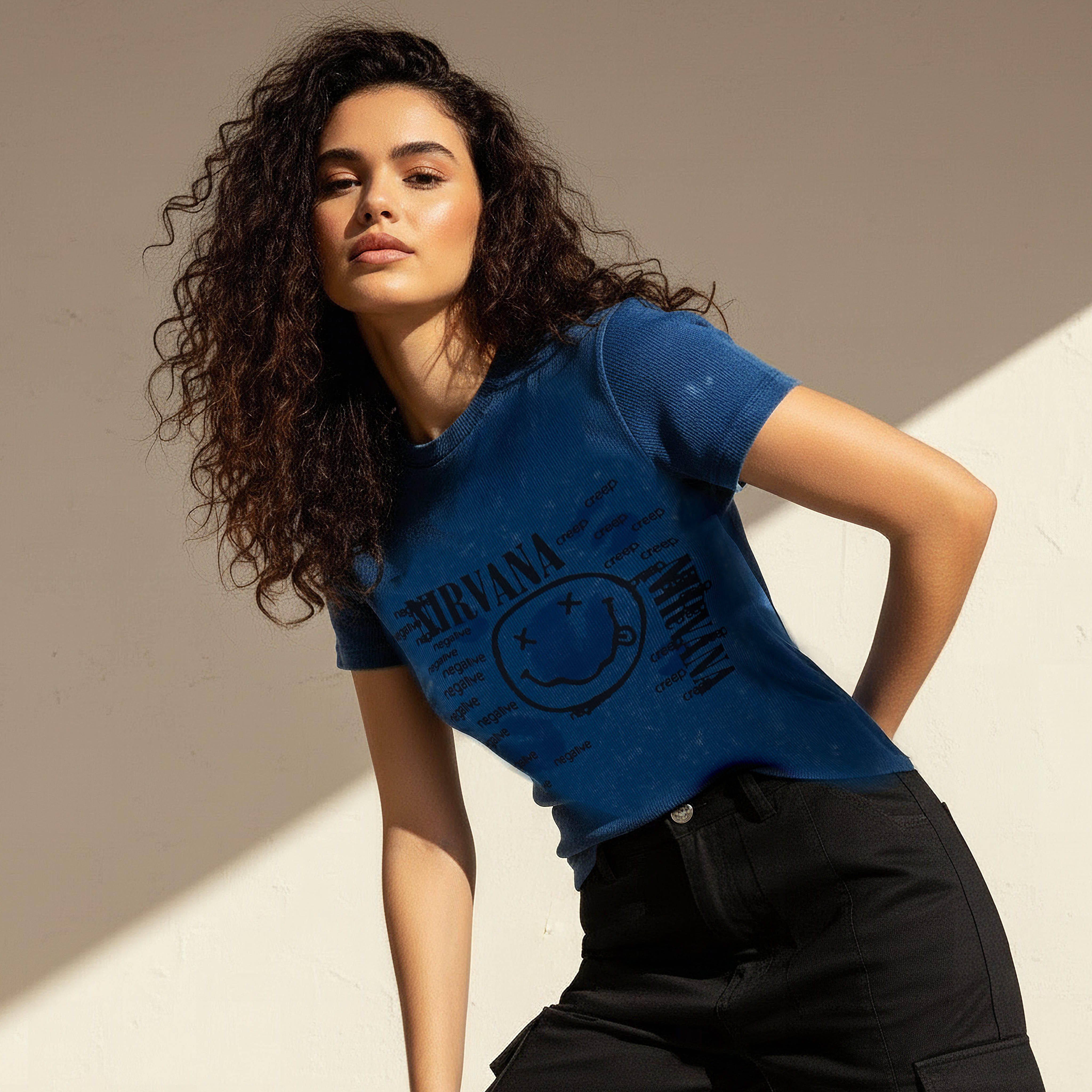 تيشيرت قطن بطبعات نيرفانا-women-clothing-tshirts-image-1