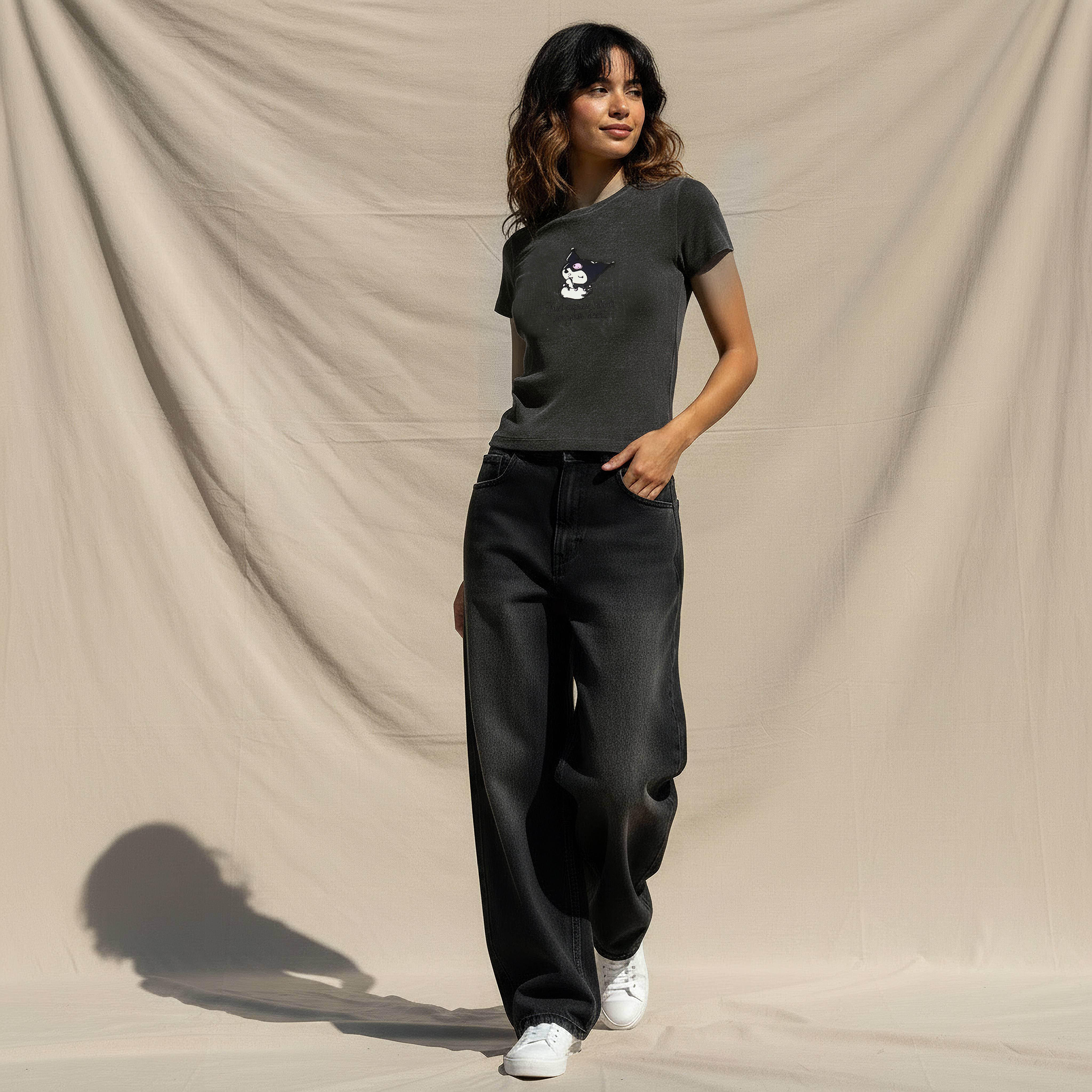 T-shirt with Kuromi Print-women-clothing-tshirts-image-3