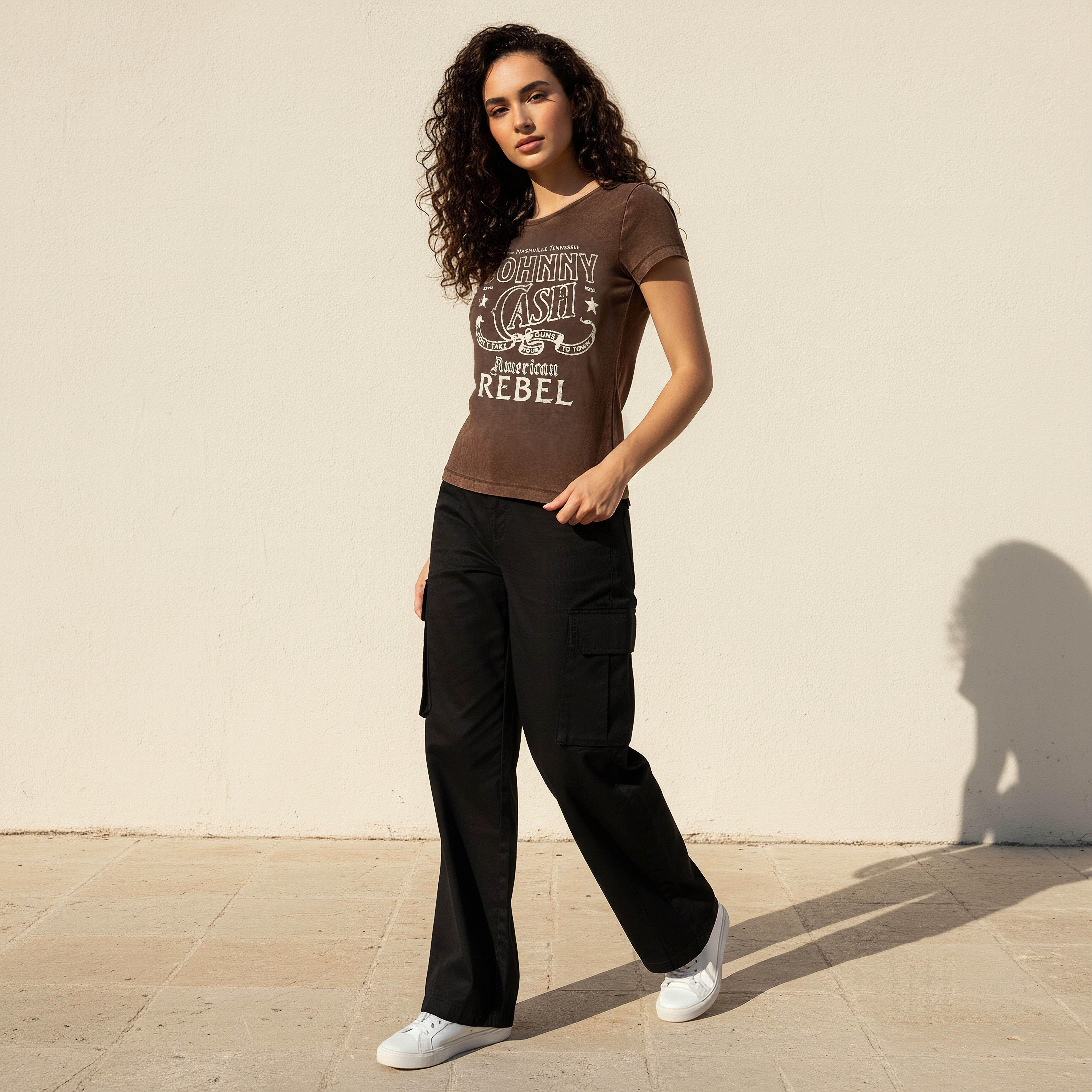 T-shirt with Johnny Cash Print-women-clothing-tshirts-image-3