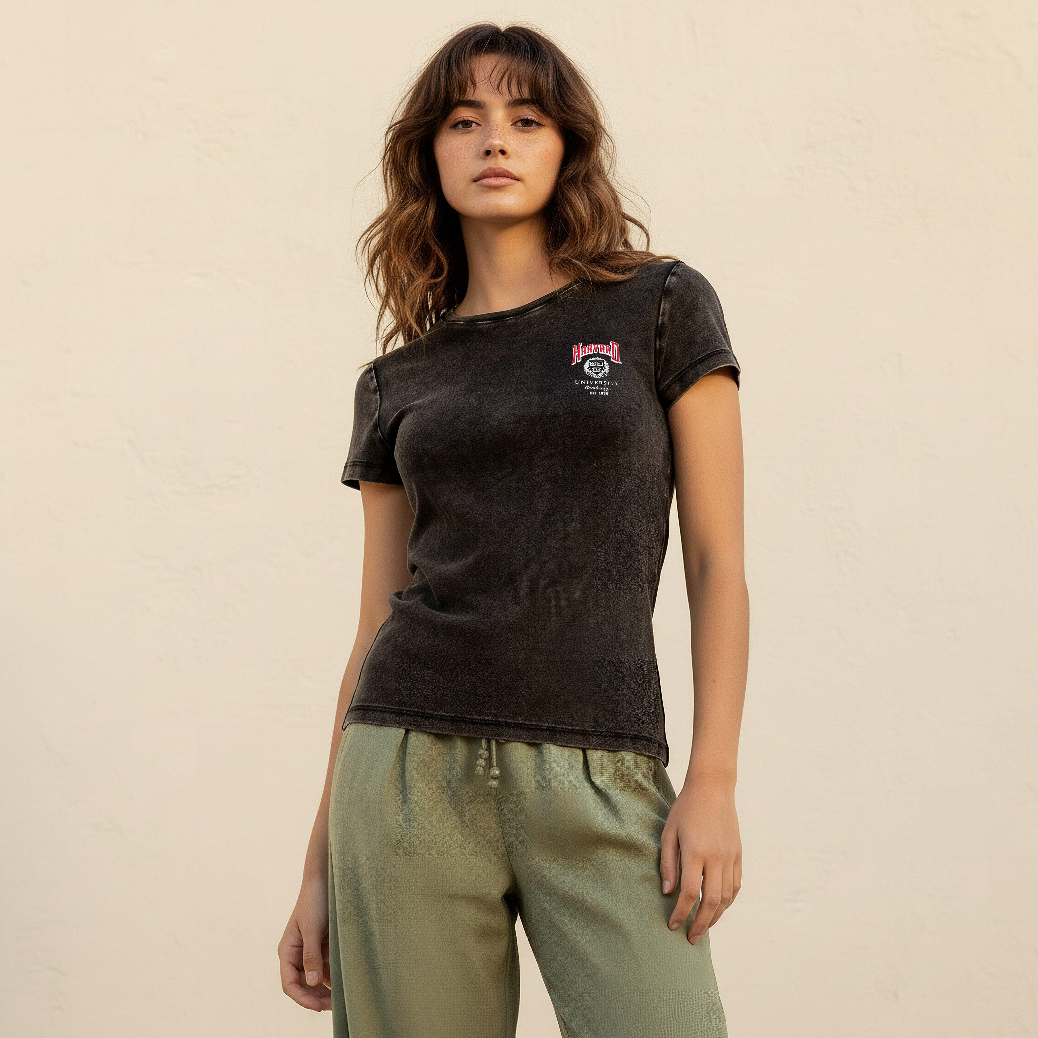 T-shirt with Harvard University Print-women-clothing-tshirts-image-1