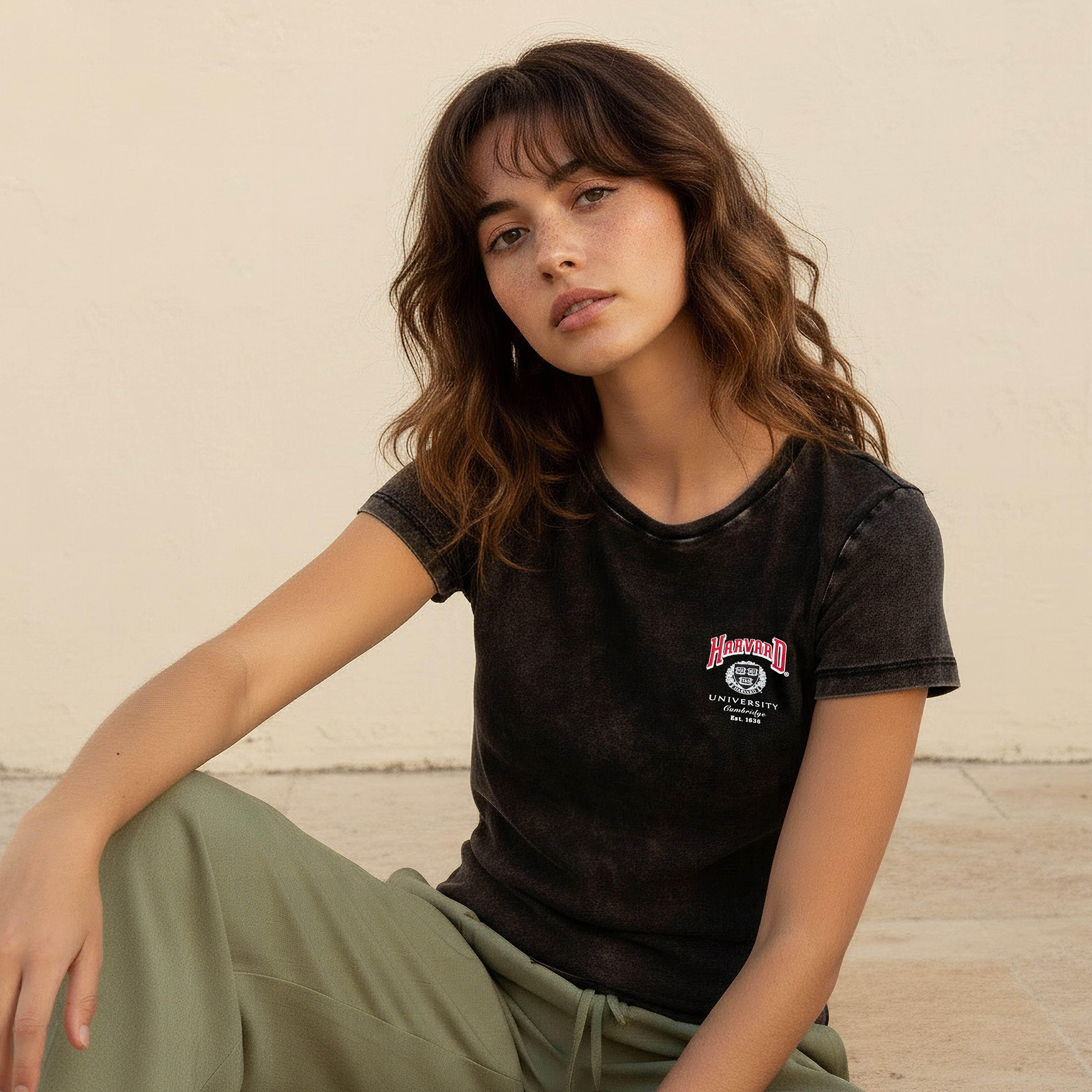 T-shirt with Harvard University Print-women-clothing-tshirts-image-5